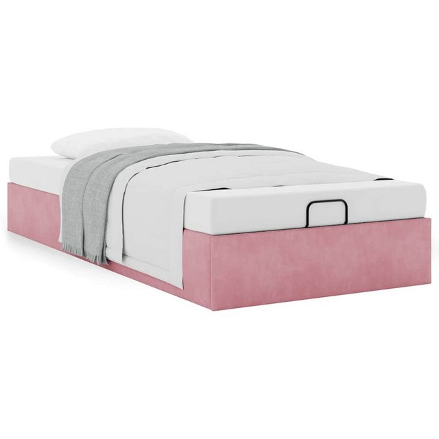 vidaXL Bett, Ottoman-Bett ohne Matratze Rosa 90x200 cm Samt günstig online kaufen