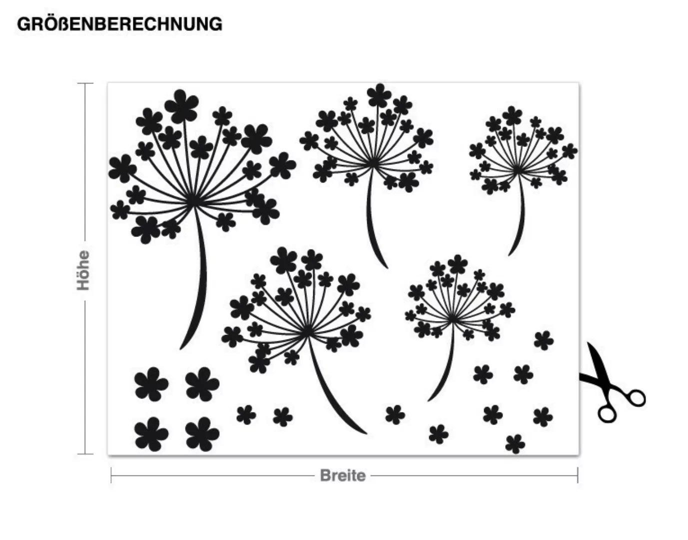 Wandtattoo Blumen Blütensamen günstig online kaufen