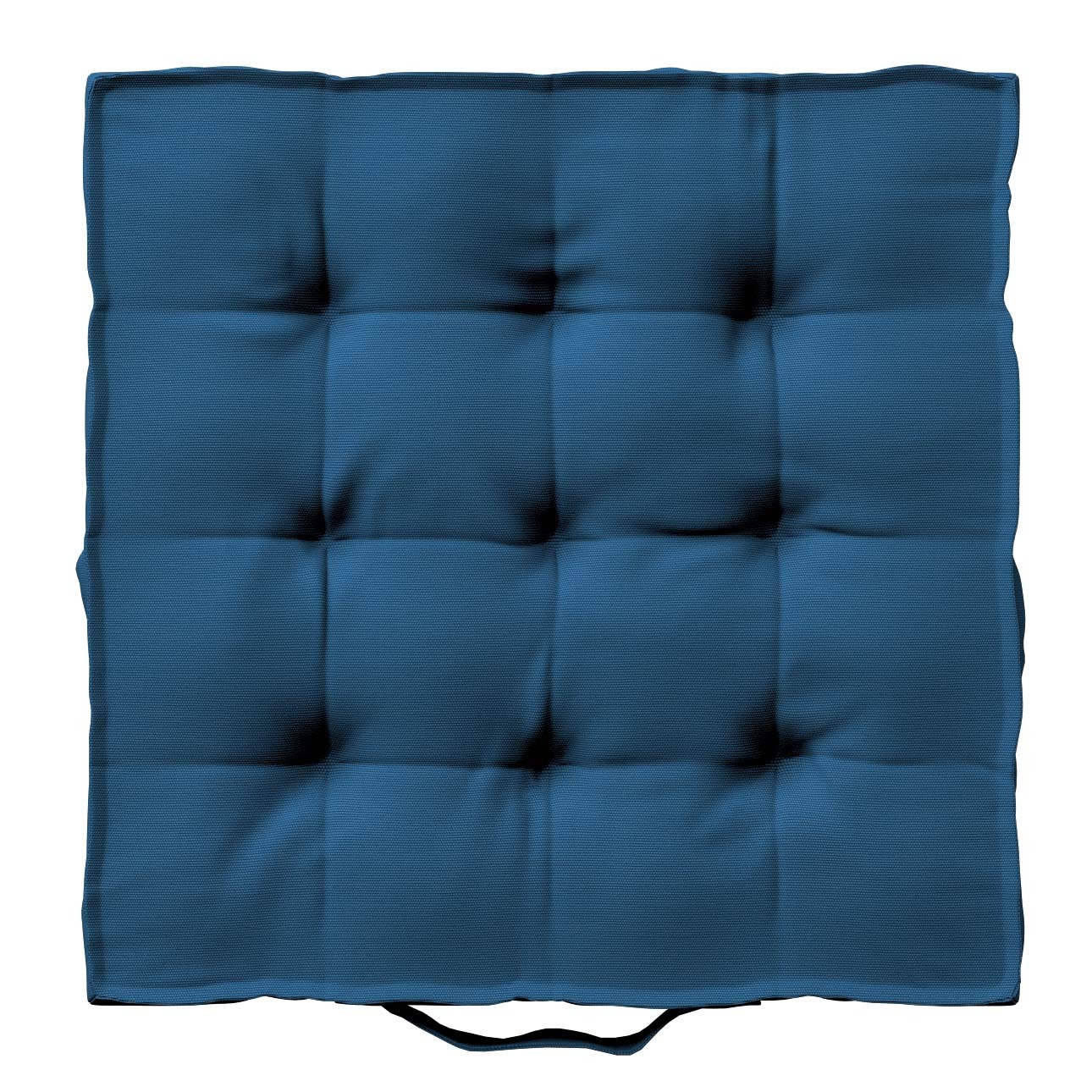 Sitzkissen Jacob mit Handgriff, marinenblau , 40 x 40 x 6 cm, Cotton Panama günstig online kaufen