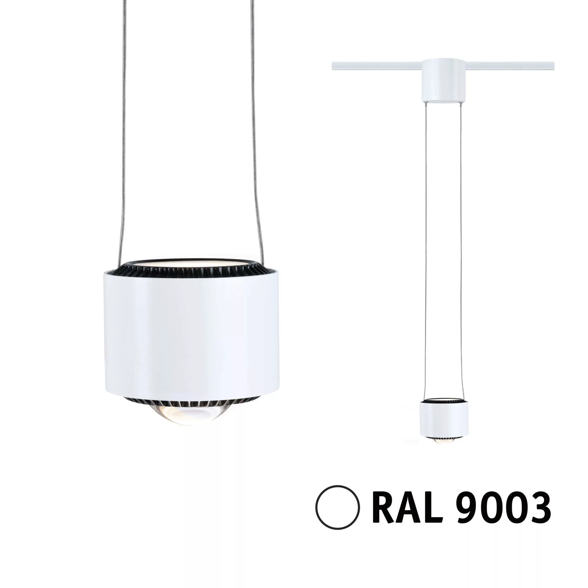Paulmann LED-Pendelleuchte Aldan URail Signalweiß 150 cm x 9,8 cm Neutralwe günstig online kaufen