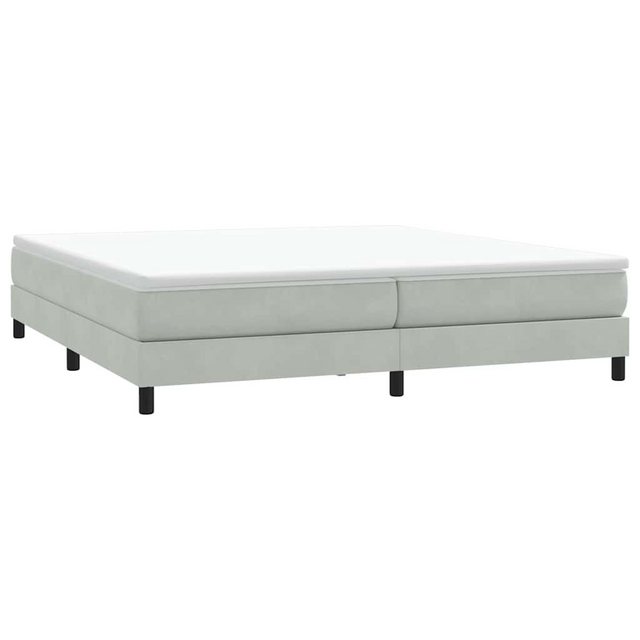 vidaXL Bett Boxspringbett ohne Matratze Hellgrau 200x220 cm Samt günstig online kaufen