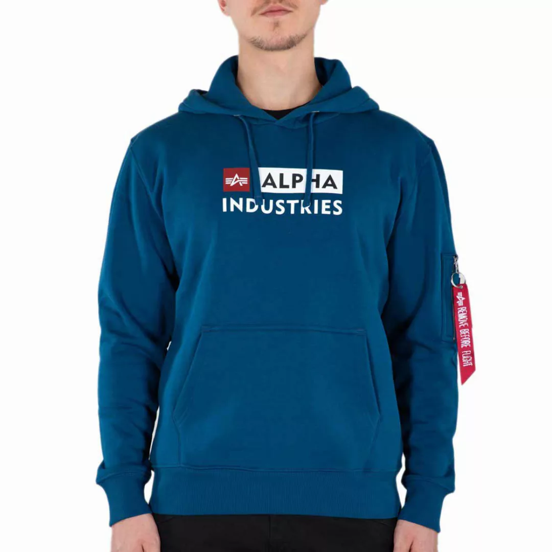 Alpha Industries Block-logo Pullover L Naval Blue günstig online kaufen
