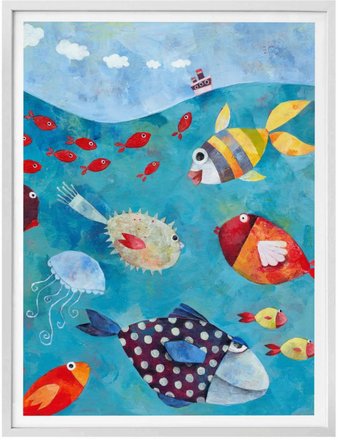 Wall-Art Poster »Märchen Wandbilder Fische im Meer«, Fisch & Meeresfrüchte, günstig online kaufen