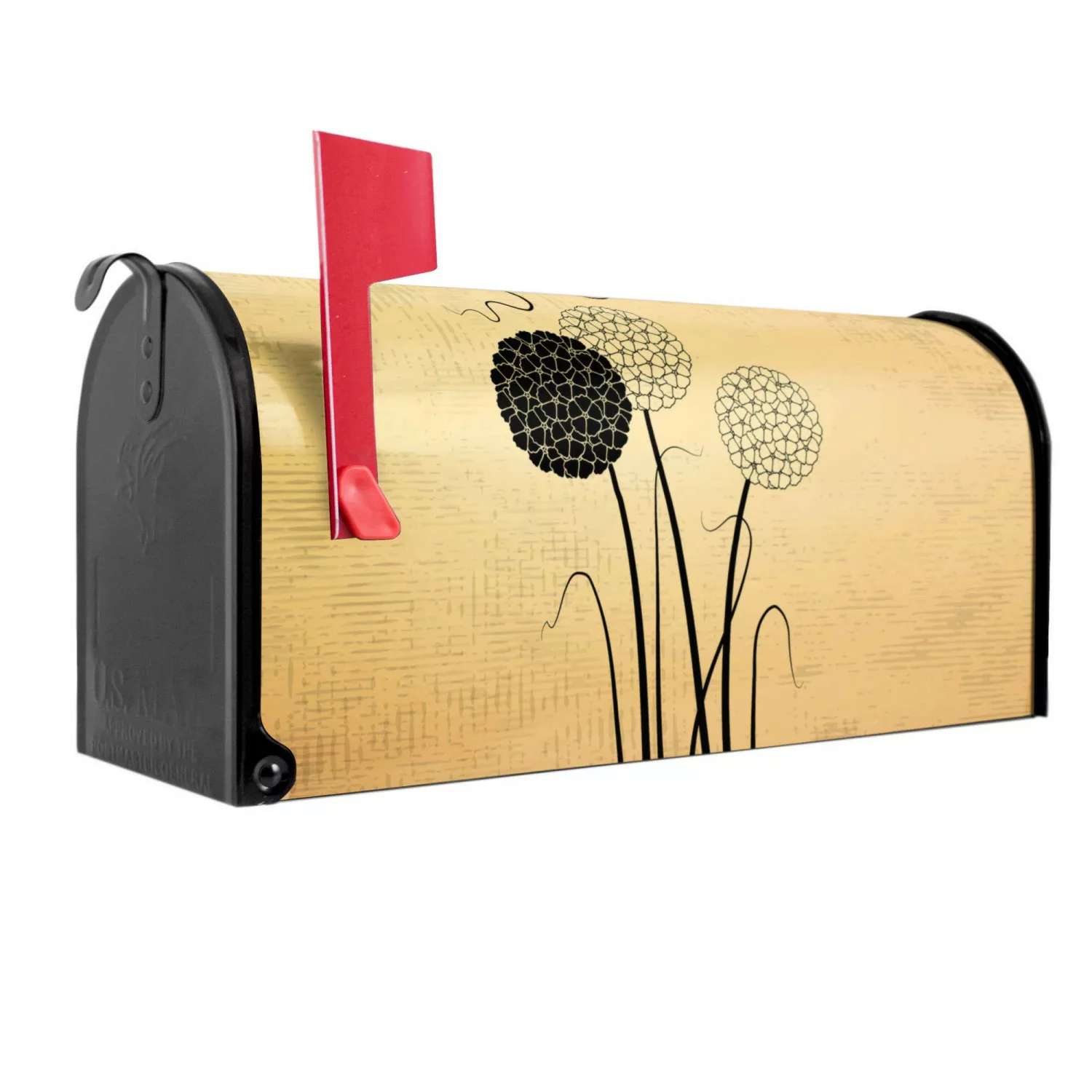 Banjado Amerikanischer Briefkasten Schwarz 48x22x16cm US Mailbox Letterbox günstig online kaufen