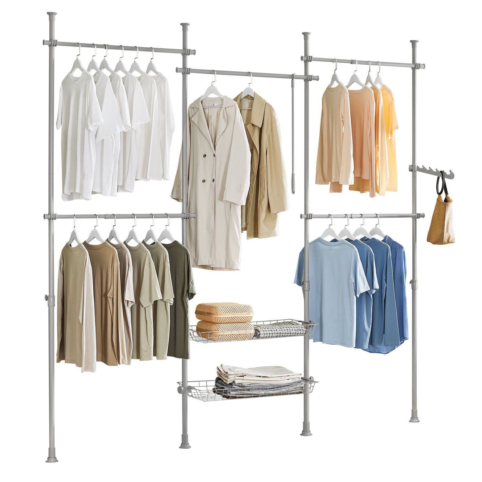 SoBuy Kleiderständer KLS04, Garderobenständer Kleiderschrank, verstellbares günstig online kaufen