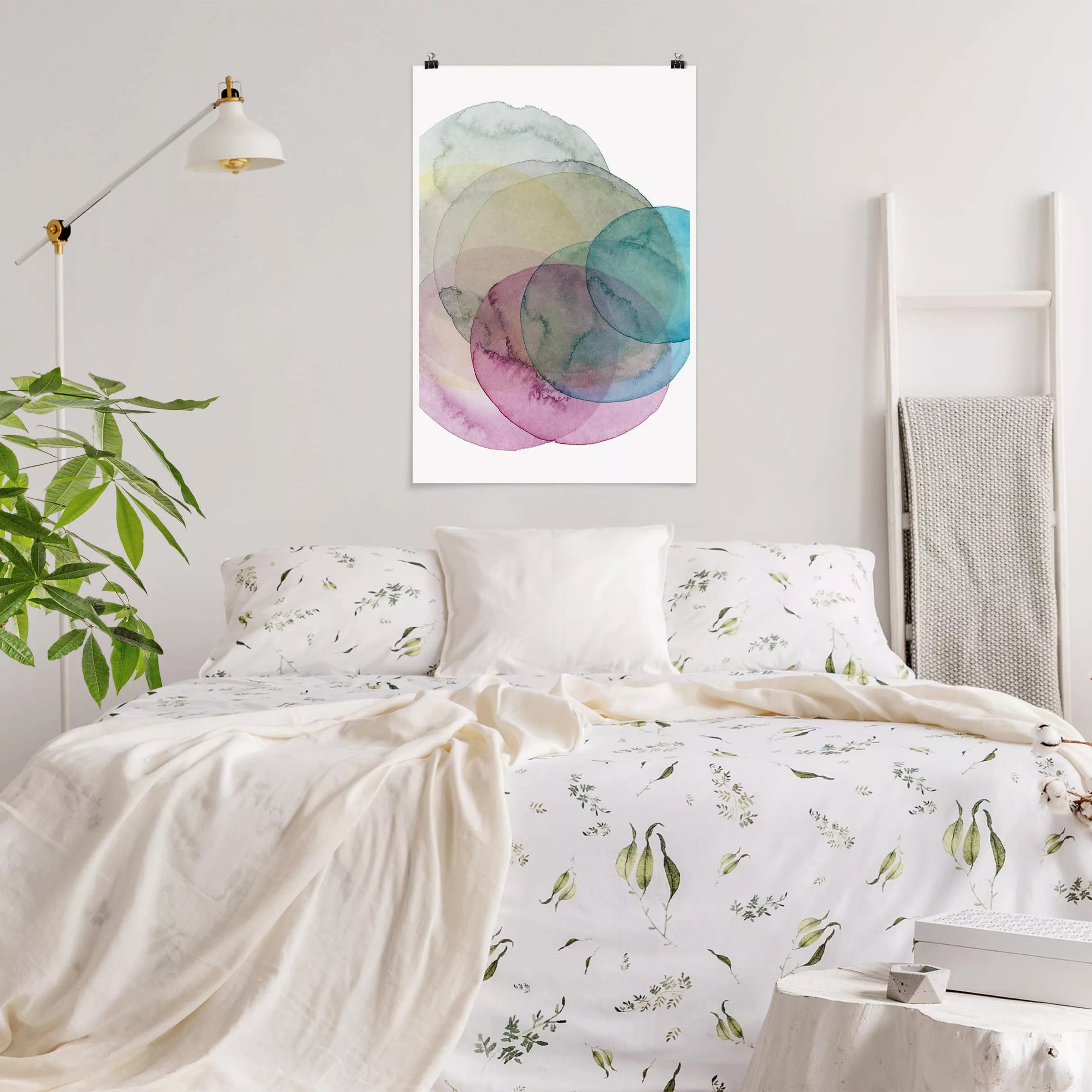 Poster Abstrakt - Hochformat Urknall - rosa günstig online kaufen