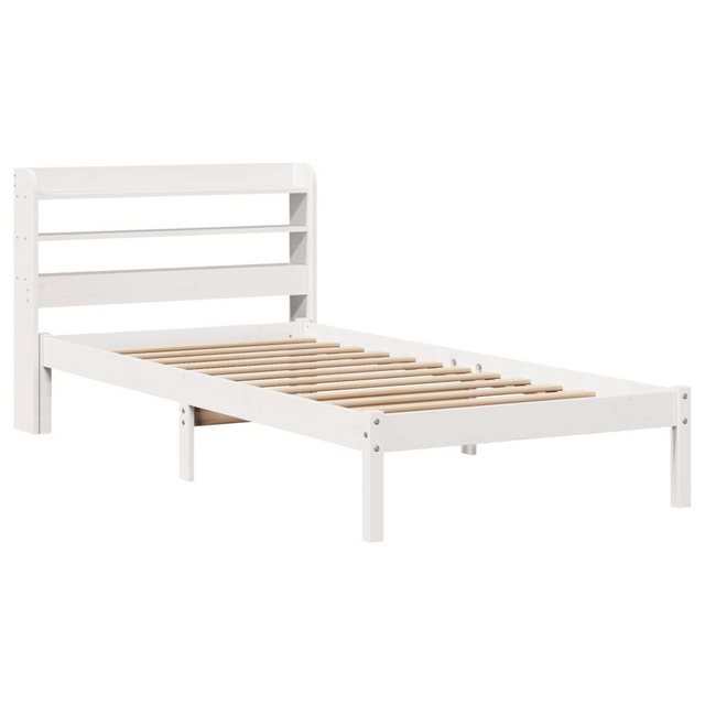 vidaXL Bett Massivholzbett ohne Matratze Weiß 90x190 cm Kiefernholz günstig online kaufen