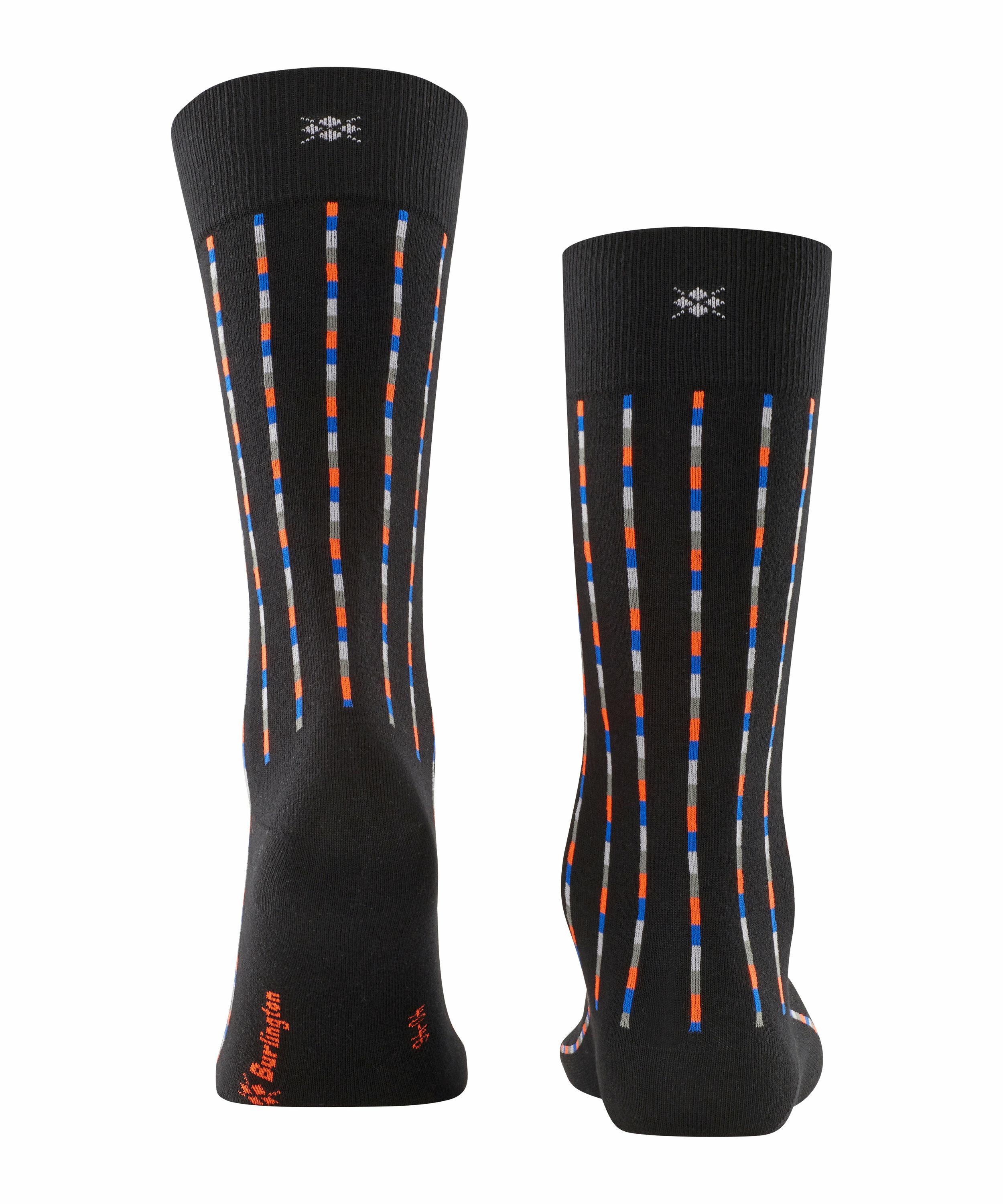 Burlington Pinstripe Herren Socken, 40-46, Schwarz, Baumwolle, 21932-300002 günstig online kaufen