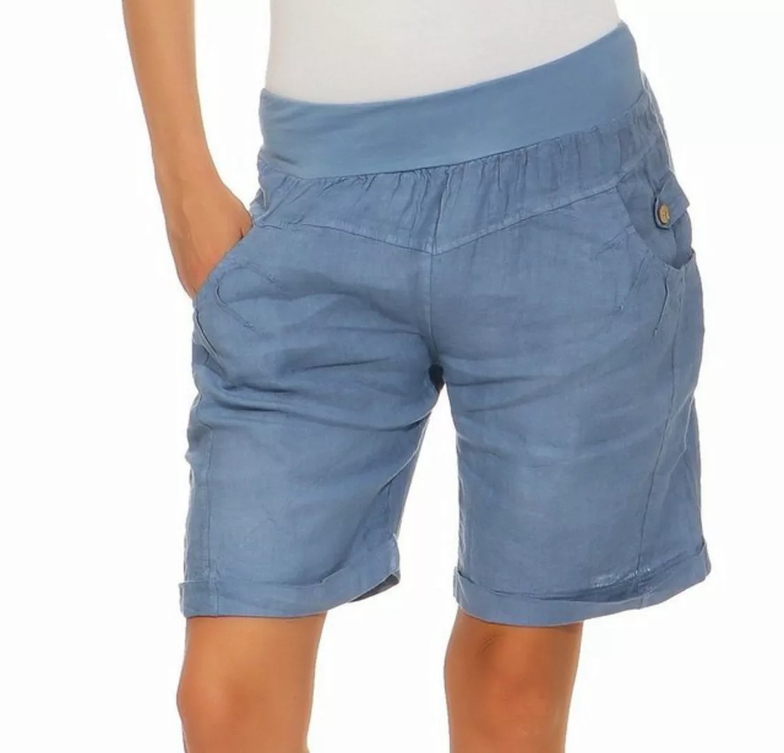 Mississhop Leinenhose Leinenshorts Bermuda 100 % Leinen kurze Hose 276 günstig online kaufen