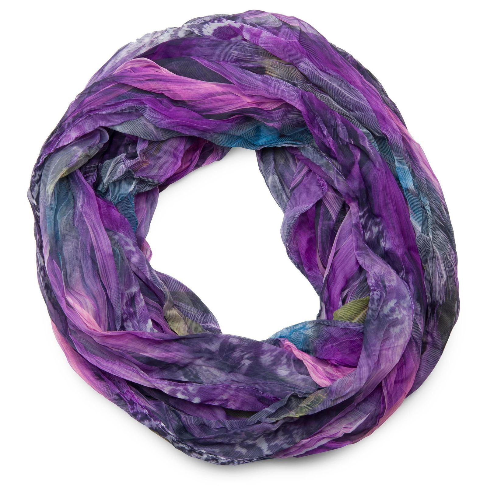 styleBREAKER Loop Loop mit Feder Muster, günstig online kaufen