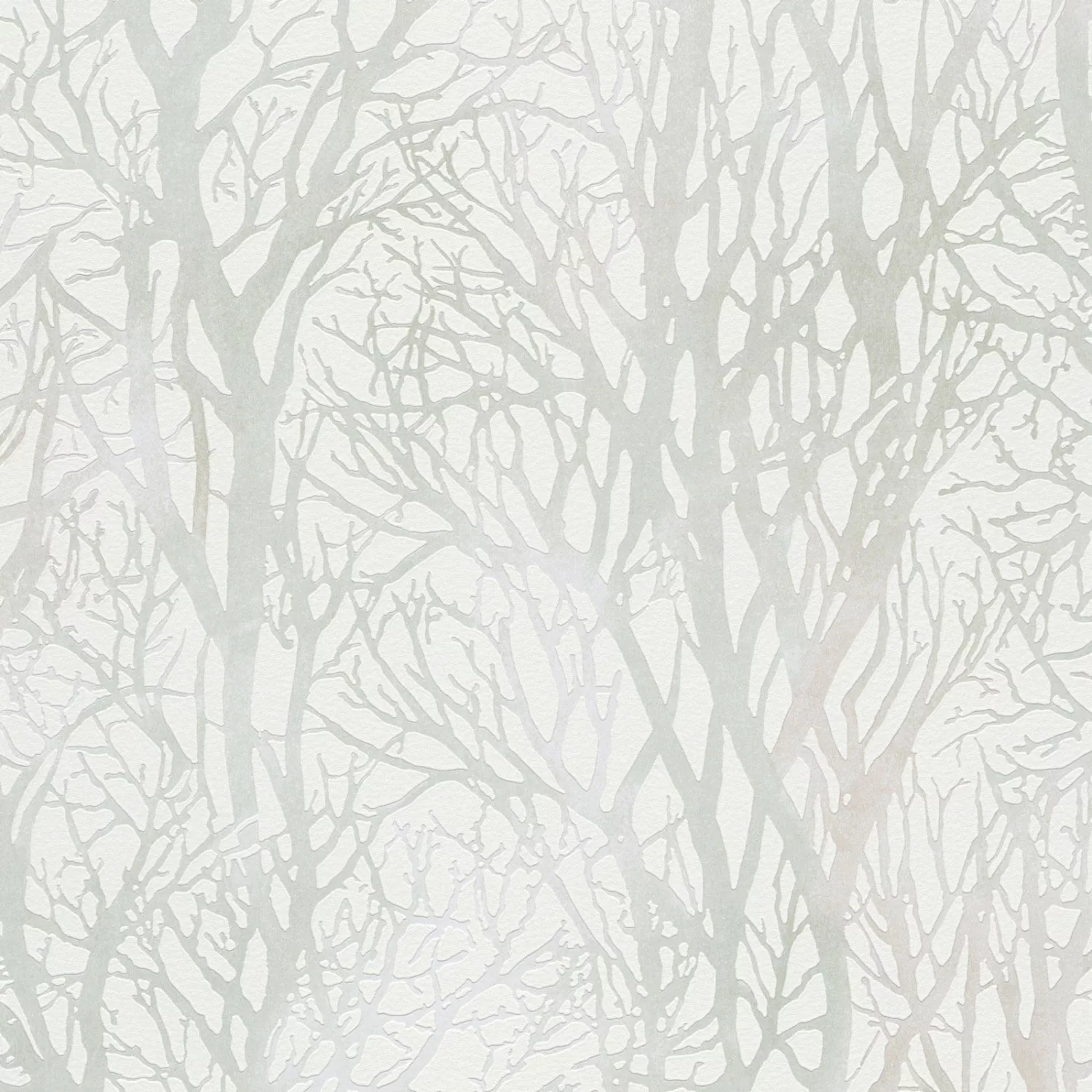 Bricoflor Baum Tapete Weiß Grau Vlies Baumtapete Ideal für Wohnzimmer und E günstig online kaufen