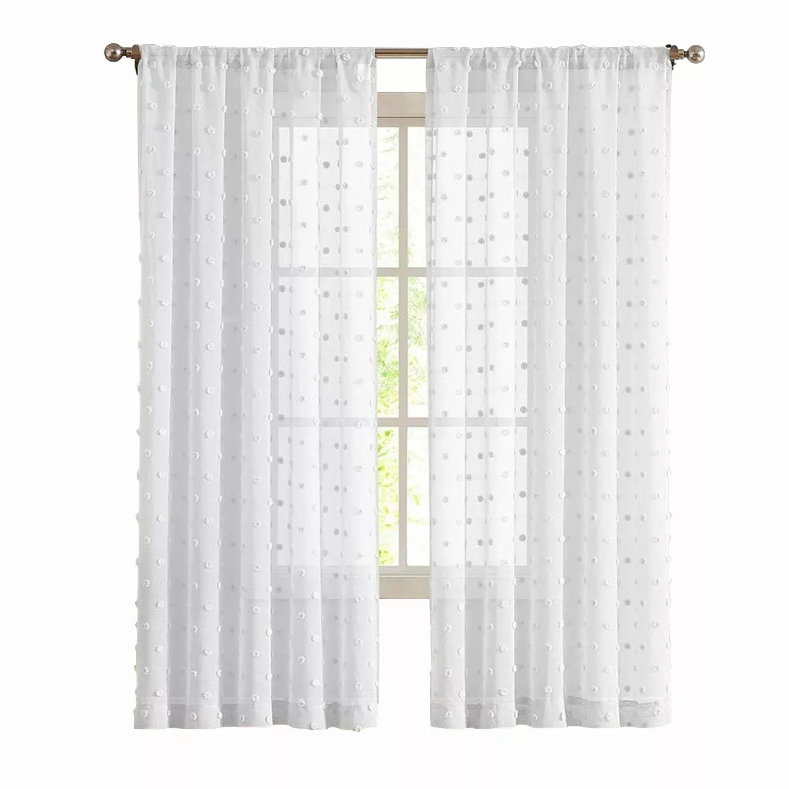 Jibenhome Gardine Transparent Vorhang Voile Gardinen günstig online kaufen