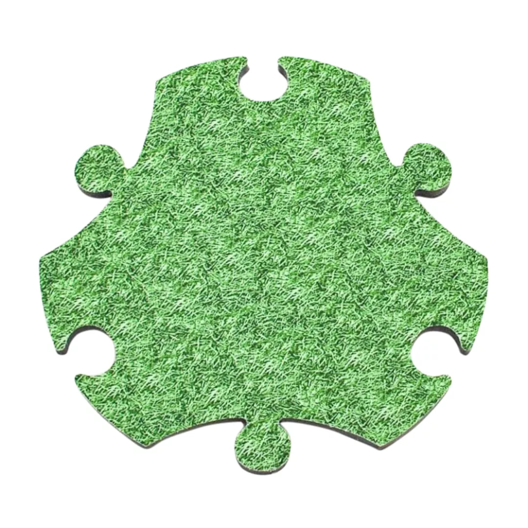 Magis - Puzzle Carpet Teppich - Gras/Polyethylen/H 2cm / Ø 36cm/1 Stück günstig online kaufen