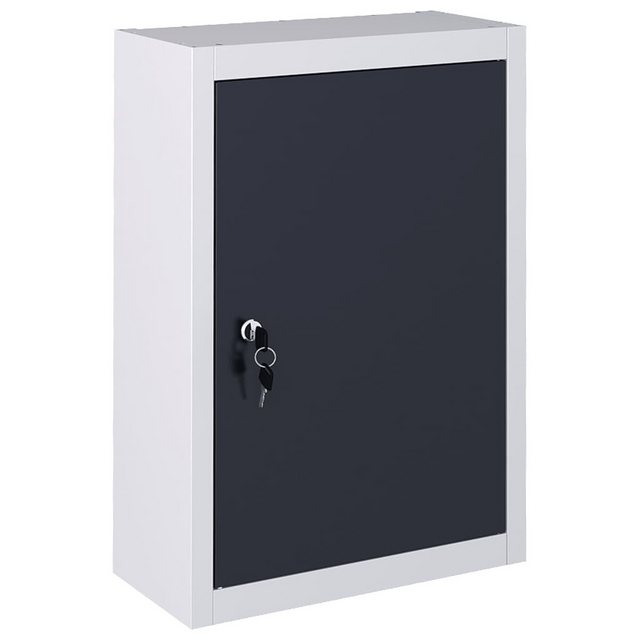 vidaXL Werkzeugschrank aus Metall in Grau und Schwarz mit einer Tür (LxBxH: günstig online kaufen