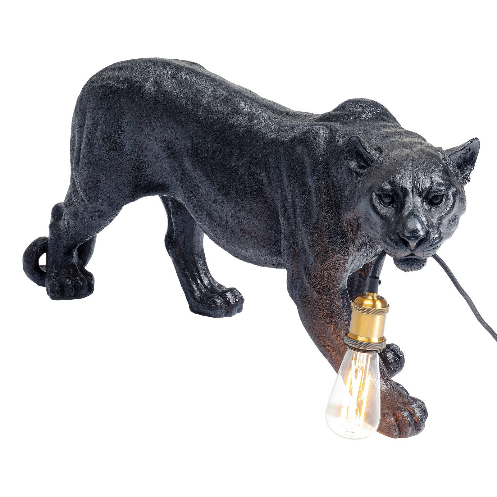 KARE Animal Bagheera Tischlampe schwarzer Panther günstig online kaufen