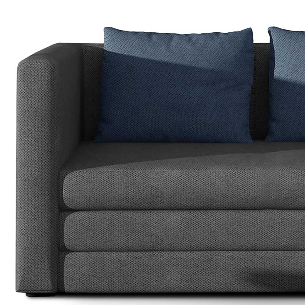 Schlafsofa Zweisitzer in modernem Design aus Webstoff günstig online kaufen