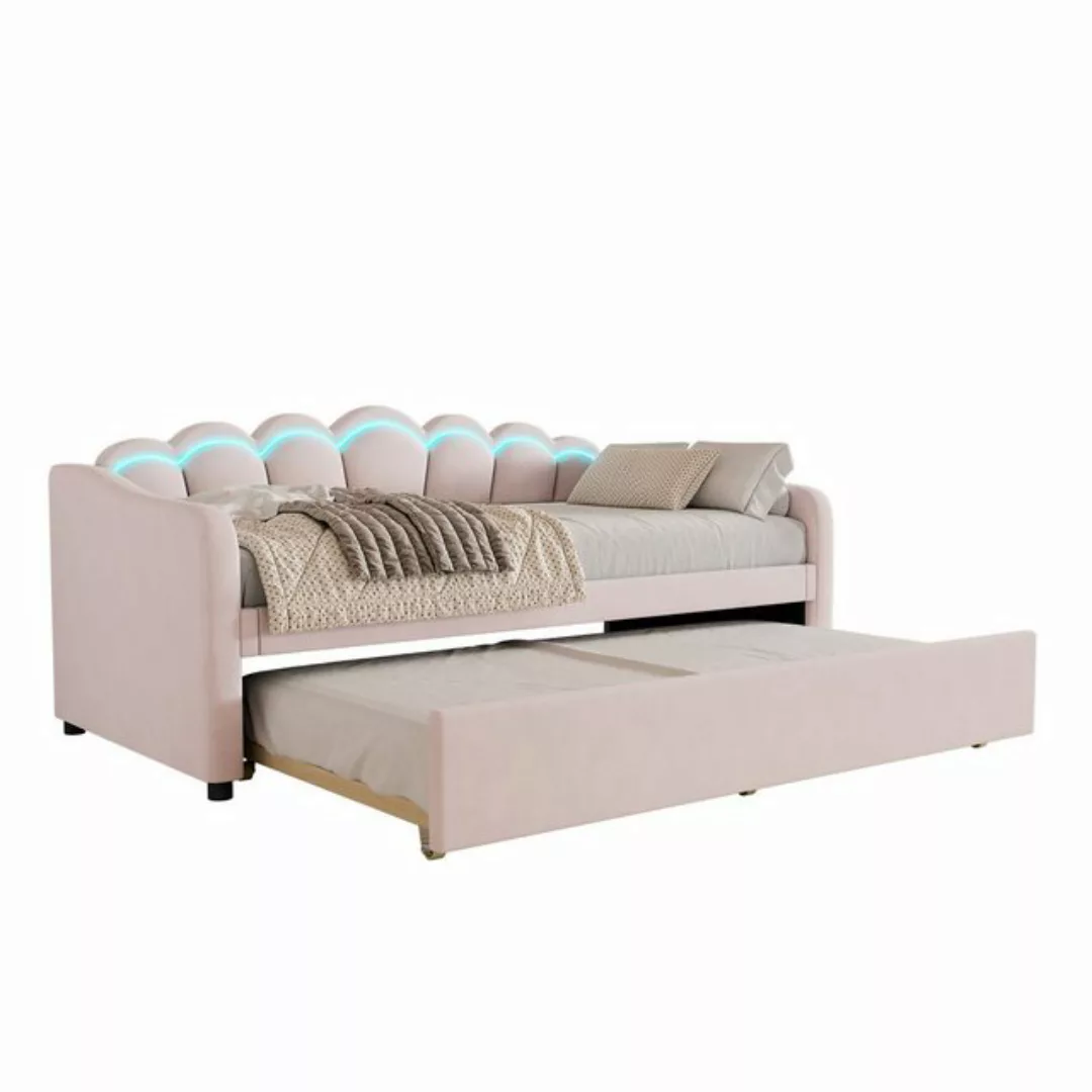 TavilaEcon Daybett Schlafsofa mit ausziehbarem Bett, 90x200cm, Samt, Farbwe günstig online kaufen