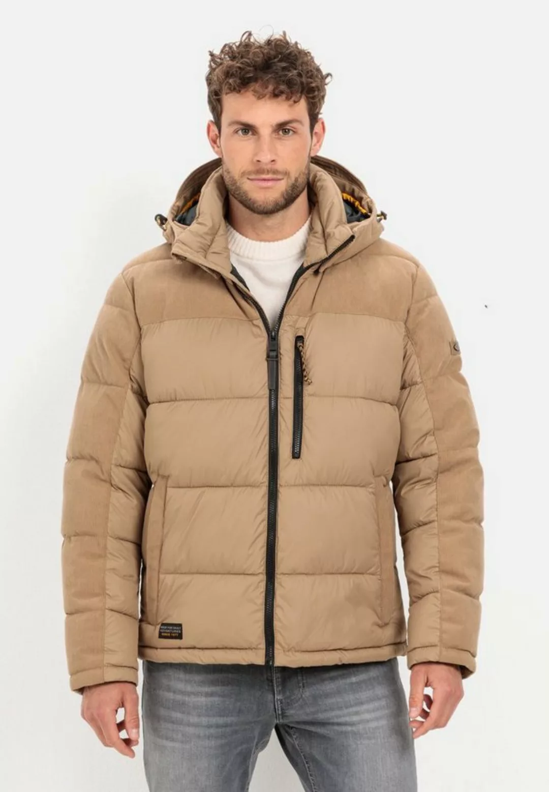 camel active Steppjacke mit Cordbesatz günstig online kaufen