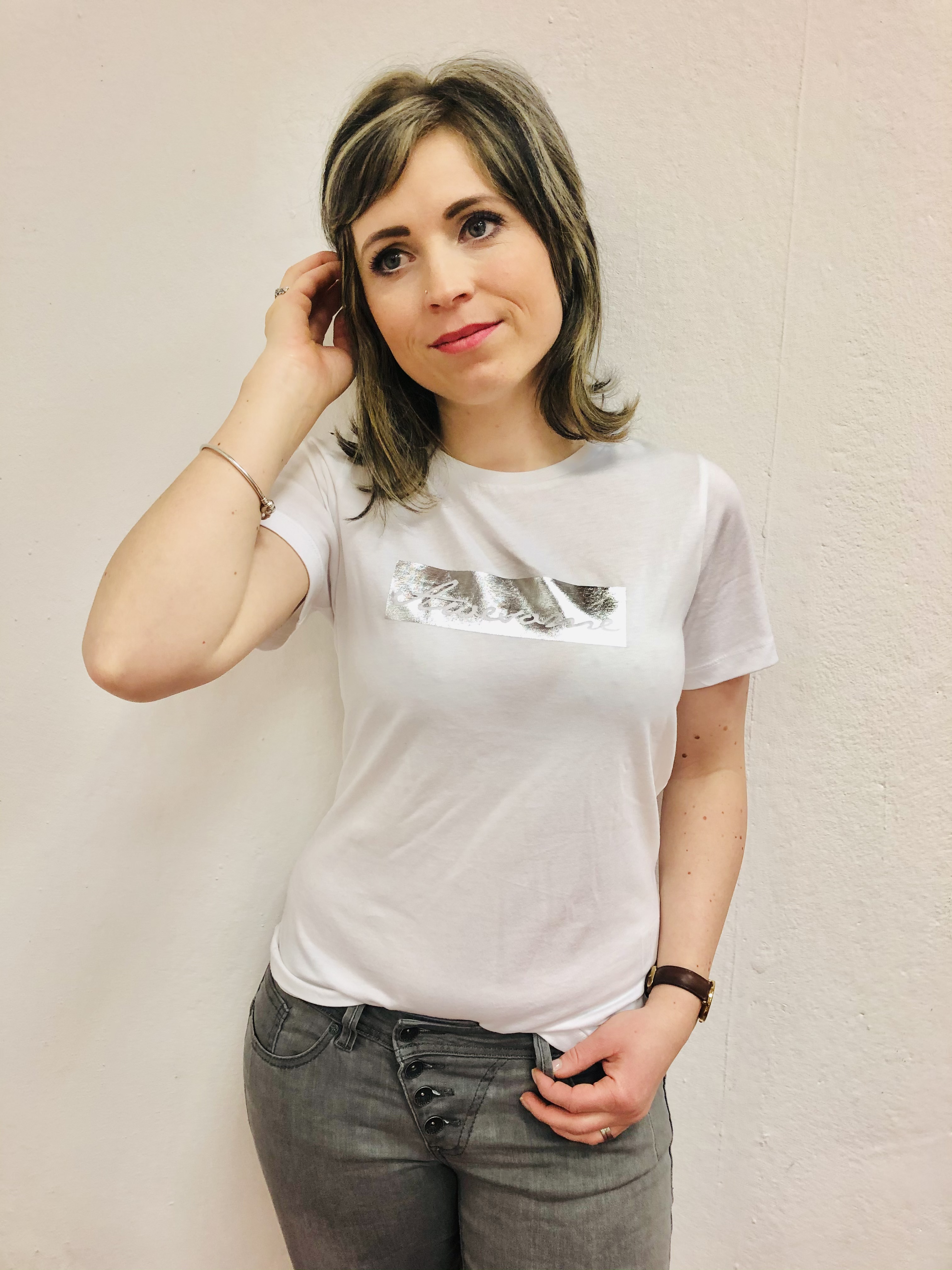 Zabaione Shirt Nina Awesome weiß günstig online kaufen