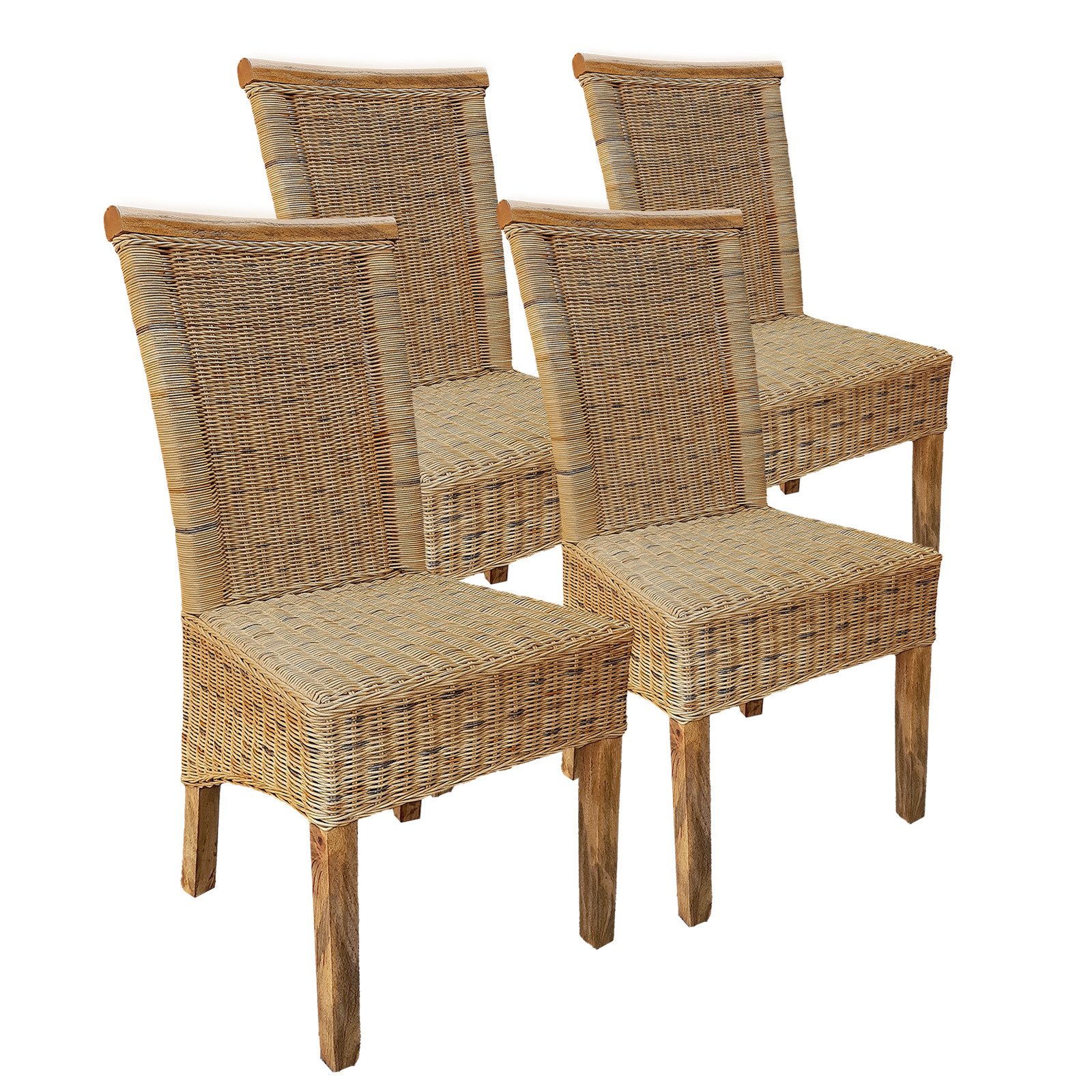 Amagohome Rattanstuhl Esszimmerstühle Set 4 Stück günstig online kaufen