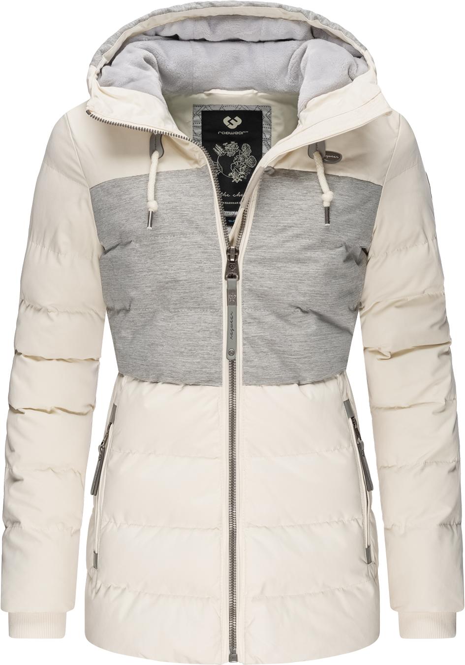 Ragwear Winterjacke "Quantic", mit Kapuze, stylische Steppjacke mit Teddyfe günstig online kaufen