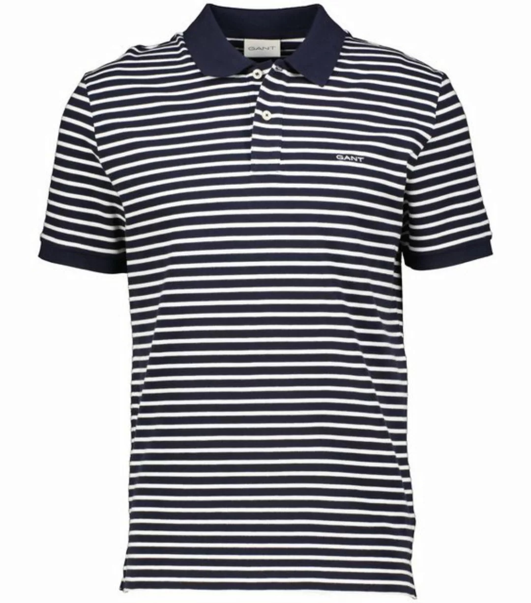 Gant Poloshirt Pique Marineblau gestreift - Größe L günstig online kaufen