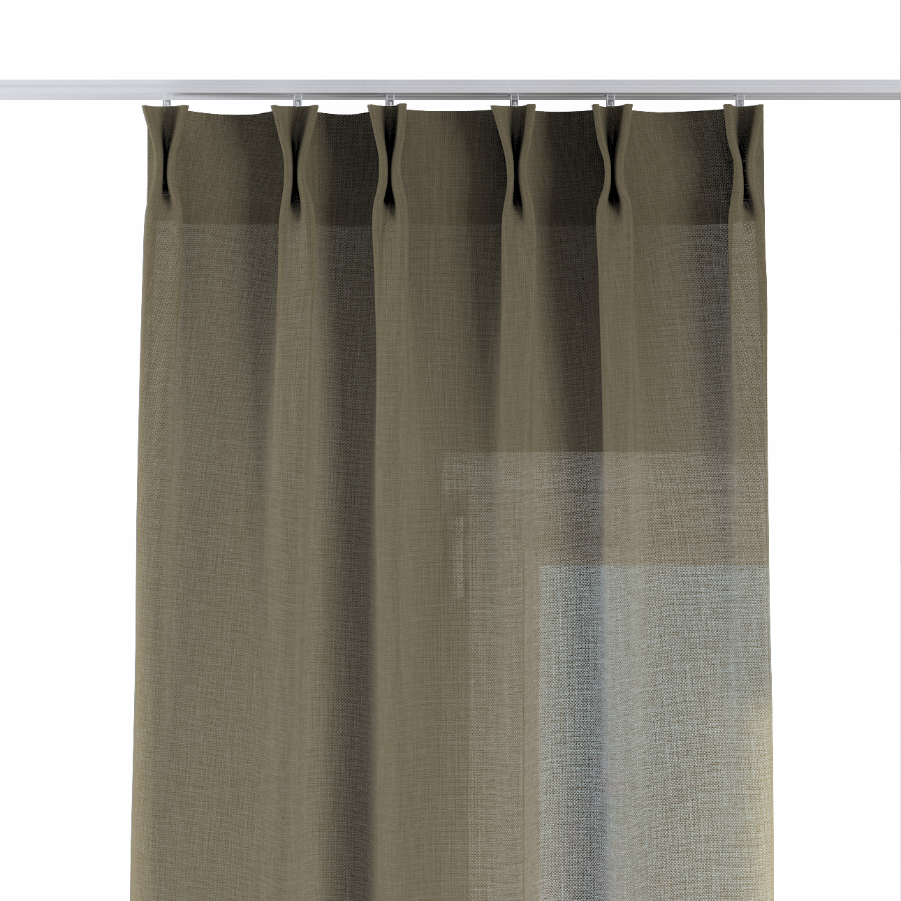 Vorhang mit flämischen 2-er Falten, khaki, Sensual Premium (144-41) günstig online kaufen