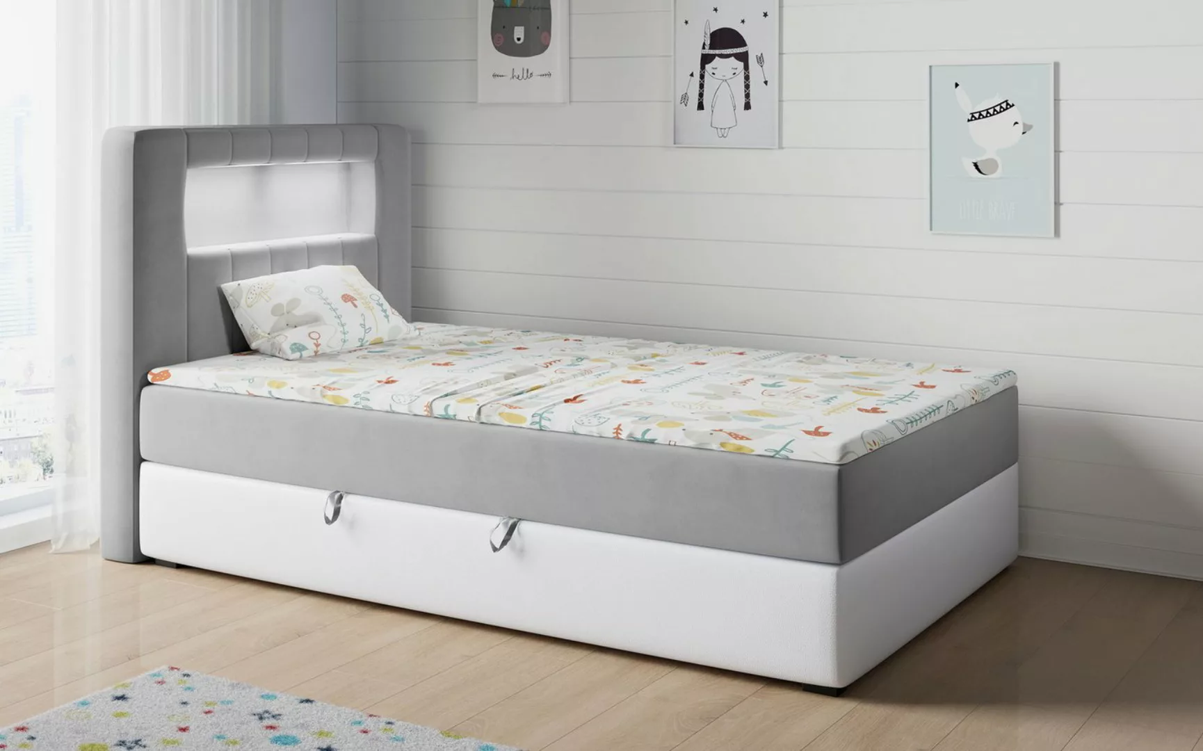 MKS MÖBEL Kinderbett GOLD 1 JUNIOR, Funktionsbett Bett Boxspringbetten für günstig online kaufen