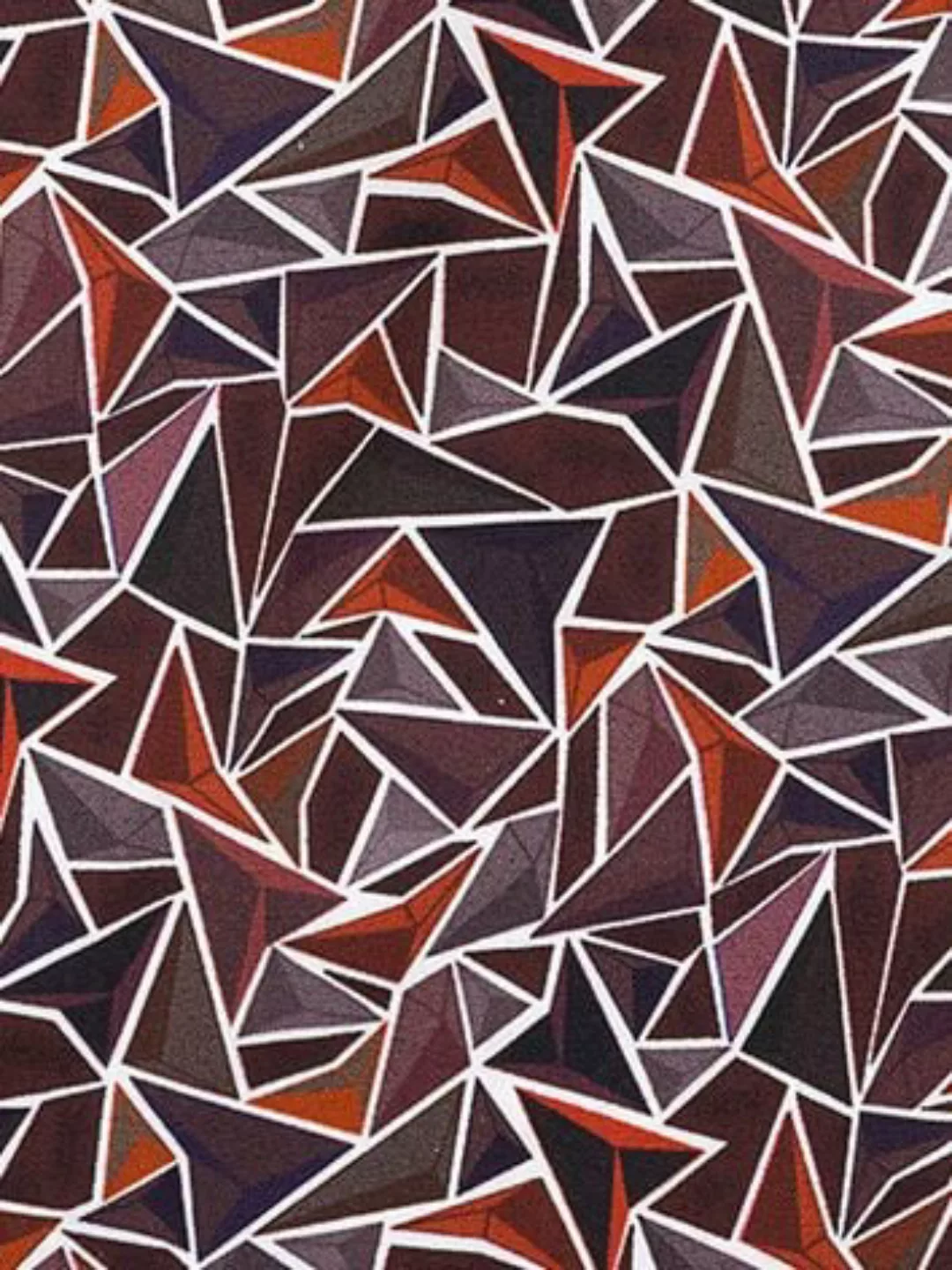 R2 Hemd Poplin Triangle Impression Bordeaux - Größe 39 günstig online kaufen