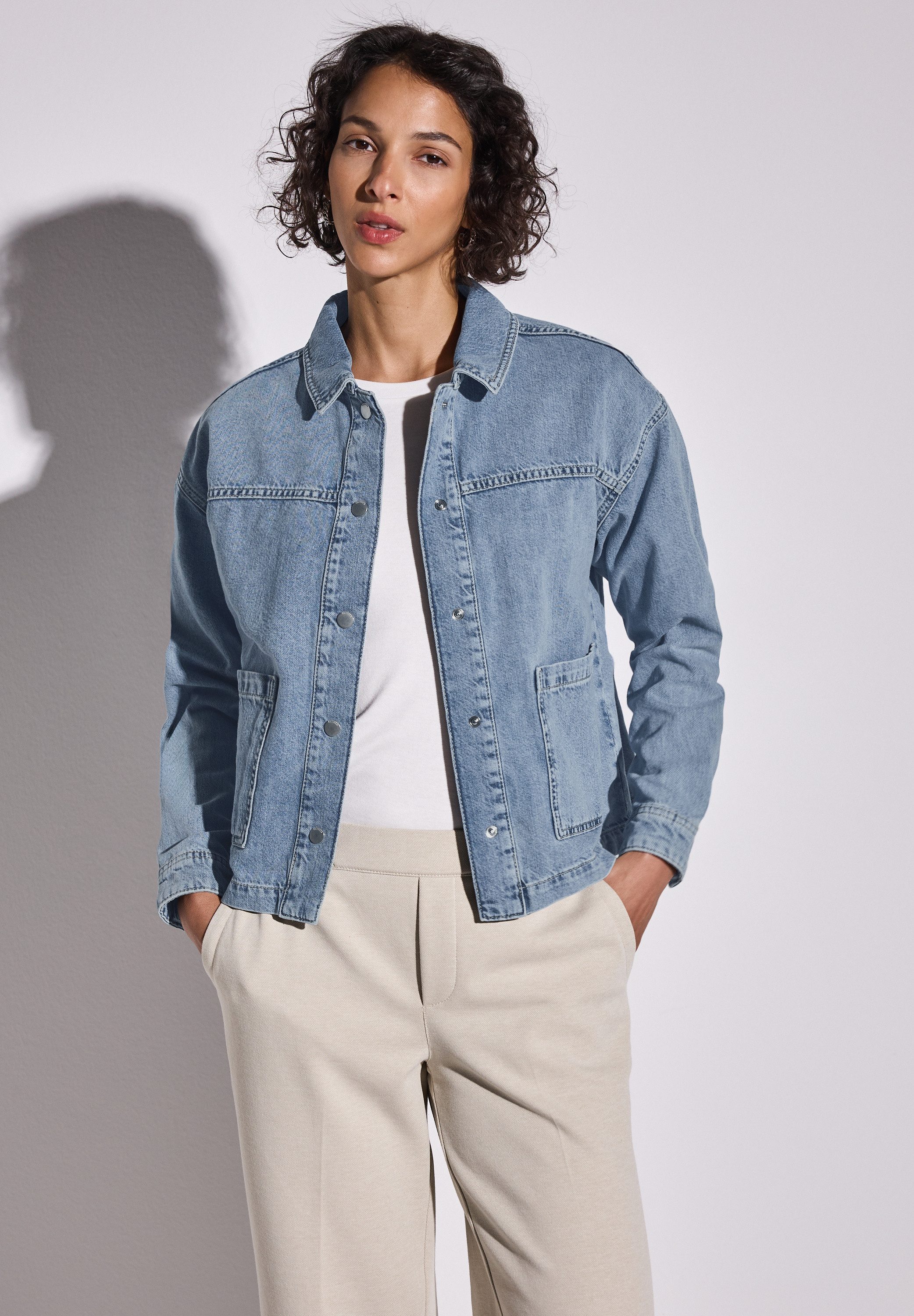STREET ONE Jeansjacke aus softem Materialmix günstig online kaufen