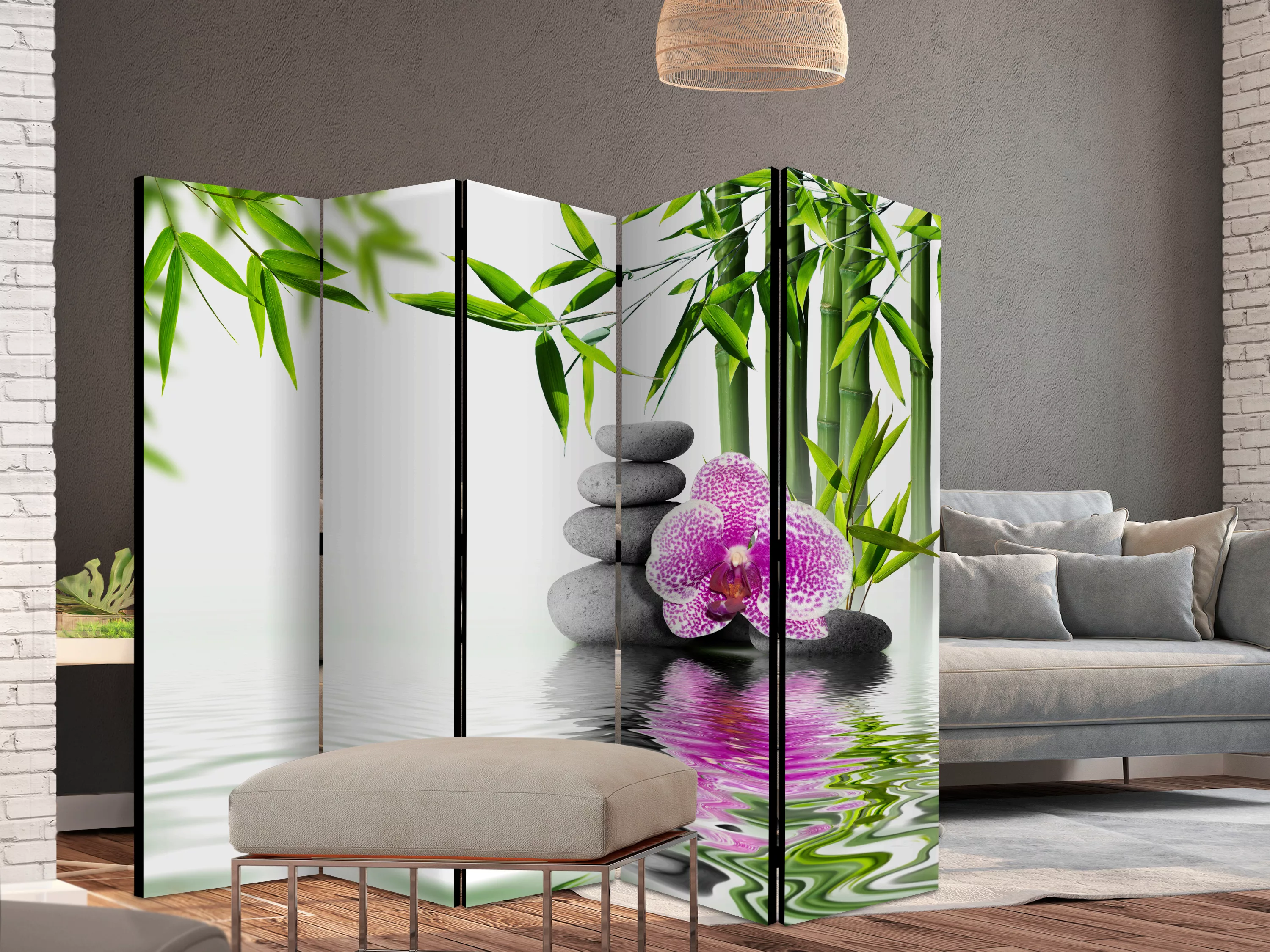 5-teiliges Paravent - Water Garden Ii [room Dividers] günstig online kaufen