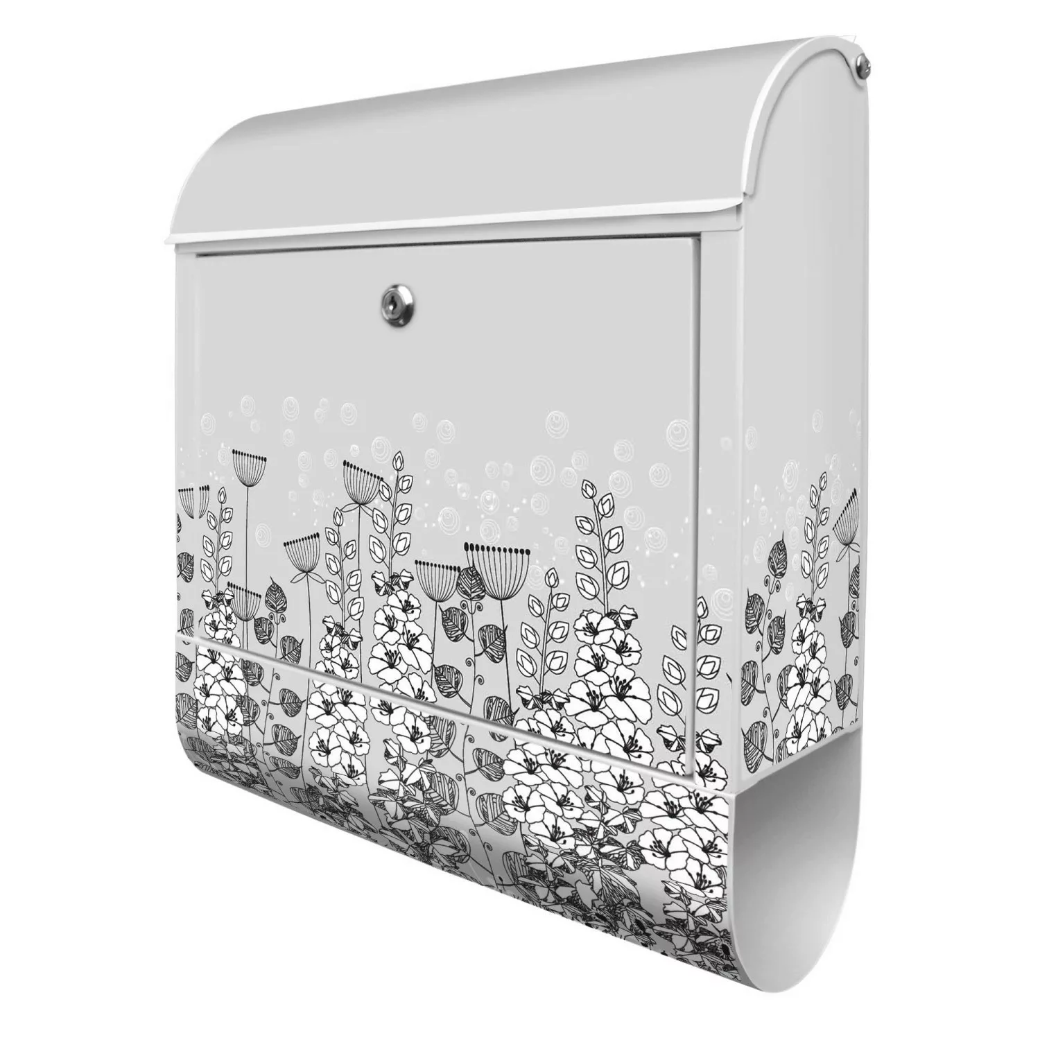 Banjado Design Briefkasten Silber Pulverbeschichtet, 39x47x14cm, 2 Schlüsse günstig online kaufen