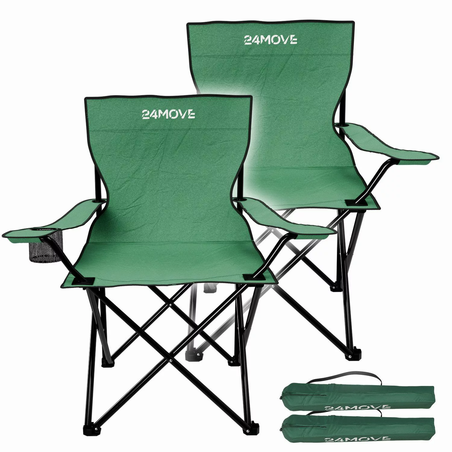 24Move Campingstuhl 24MOVE® Campingstuhl faltbar,2er Set,Anglerstuhl,Lieges günstig online kaufen