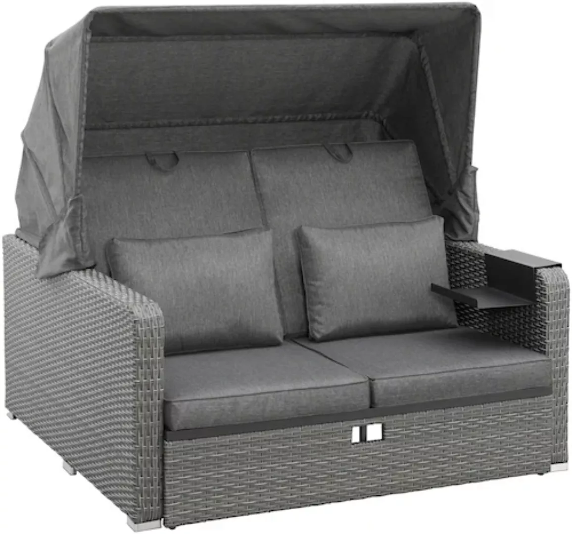 KONIFERA Loungebett »Sylt«, (Set, 8 St.), ausziehbares Sofa, Hängetisch, mi günstig online kaufen