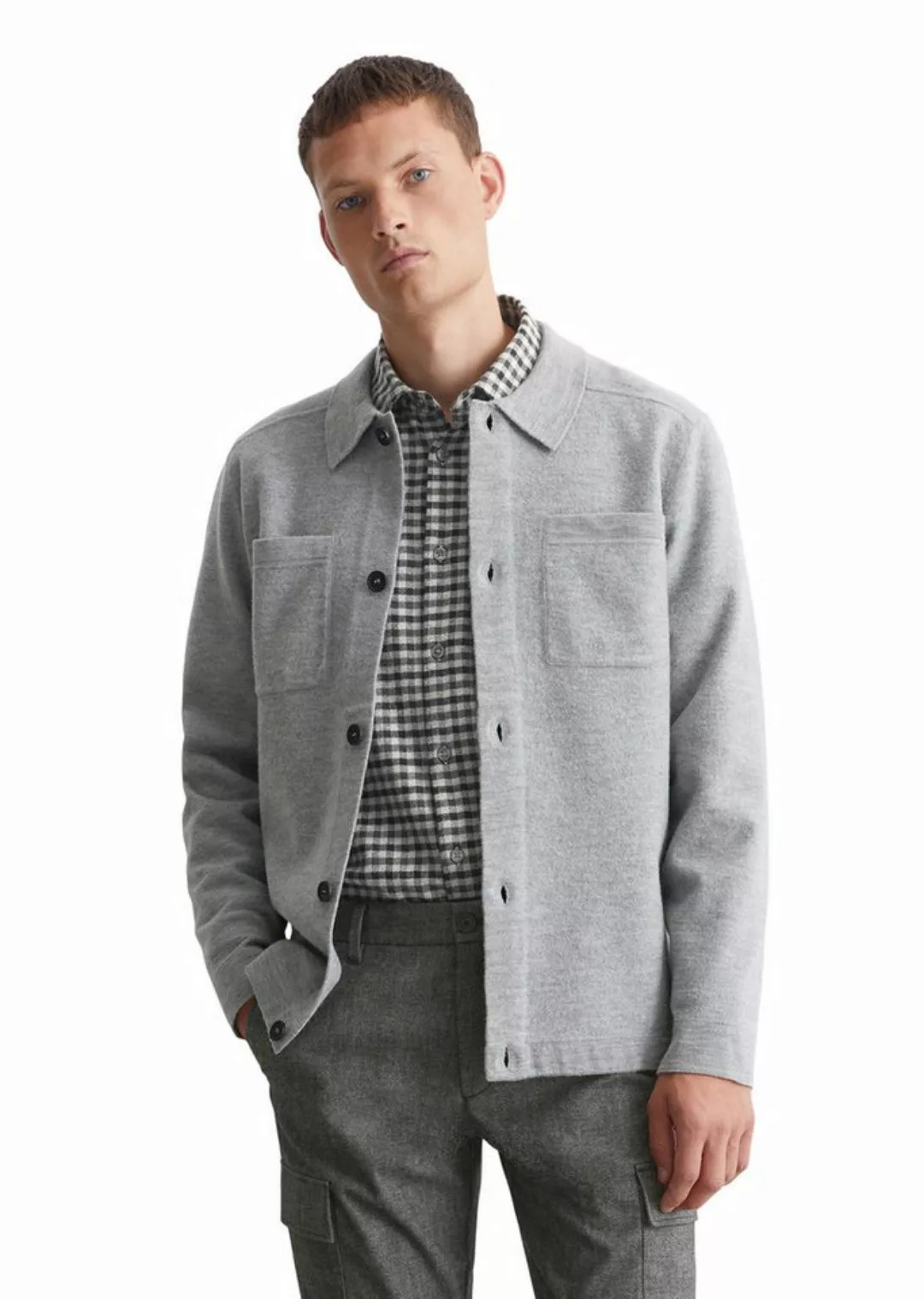 Marc O'Polo Cardigan aus gewalktem Schurwolle-Mix günstig online kaufen