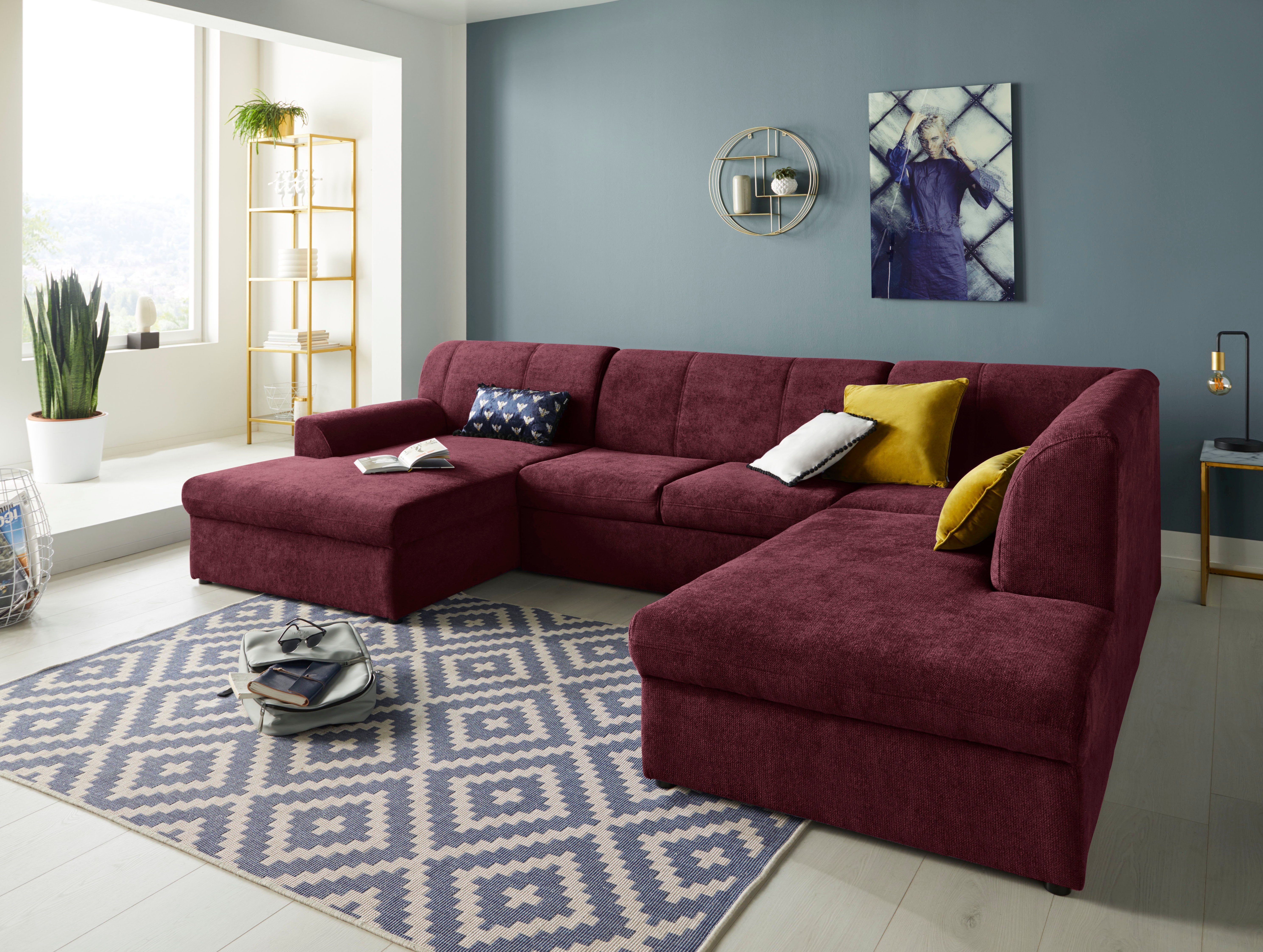 DOMO collection Wohnlandschaft "Topper, elegant und zeitlos, komfortabel, U günstig online kaufen