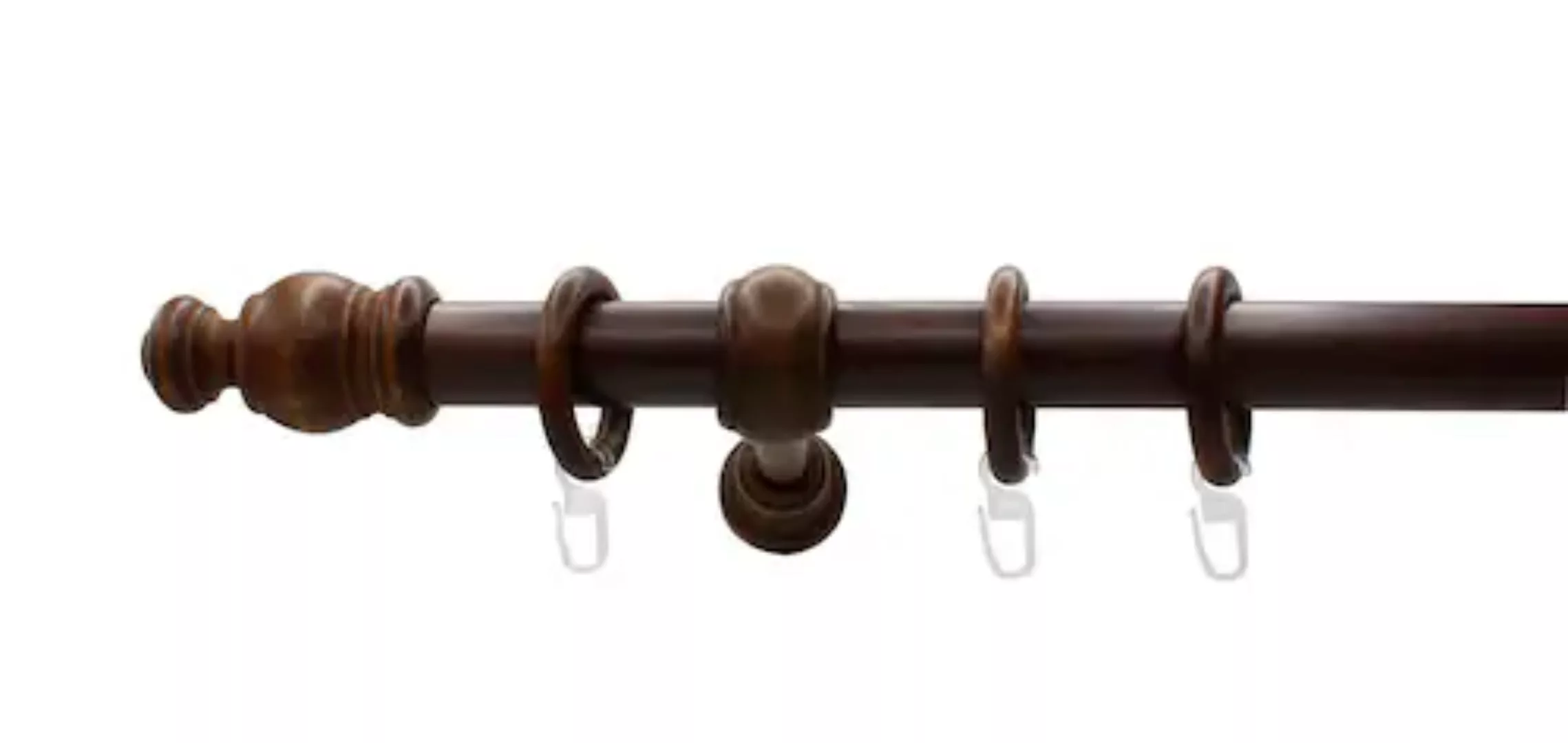 Mydeco Gardinenstange-Set Mini Holzgarnitur Buche 28 mm Länge 160 cm günstig online kaufen