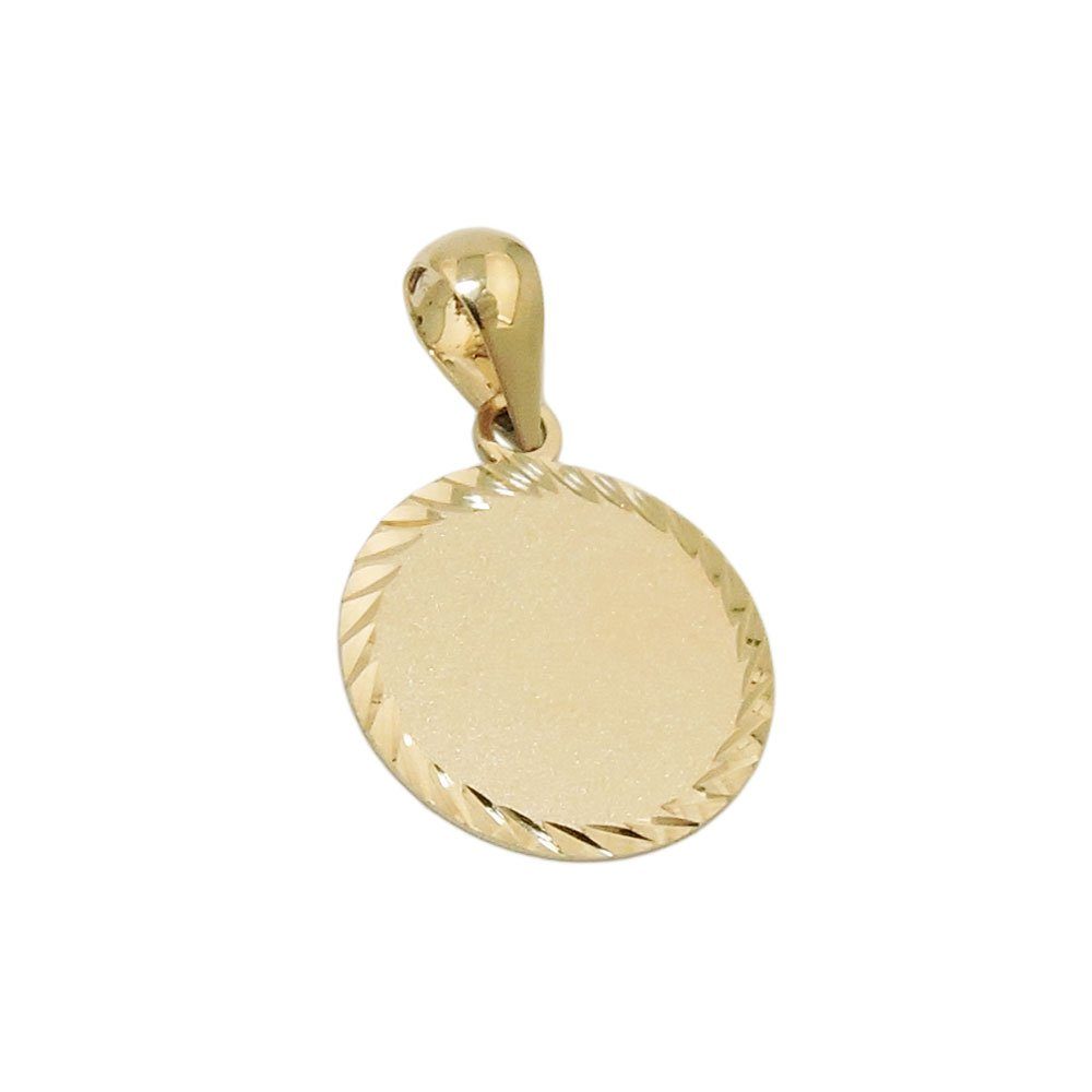 Gallay Kettenanhänger 12mm Gravurplatte matt diamantiert günstig online kaufen