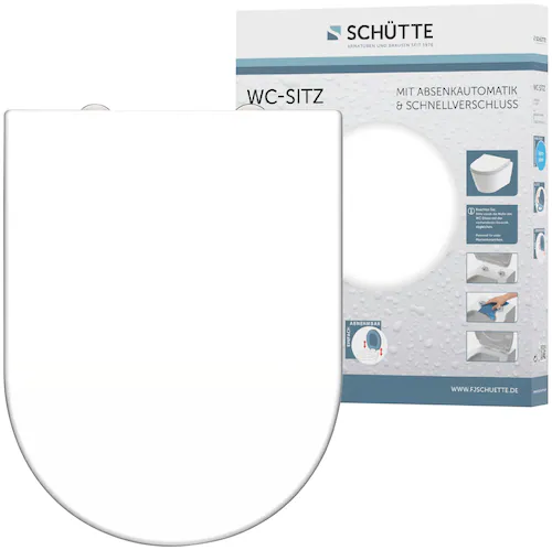 Schütte WC-Sitz »WHITE«, Duroplast, Absenkautomatik, Schnellverschluss, bel günstig online kaufen