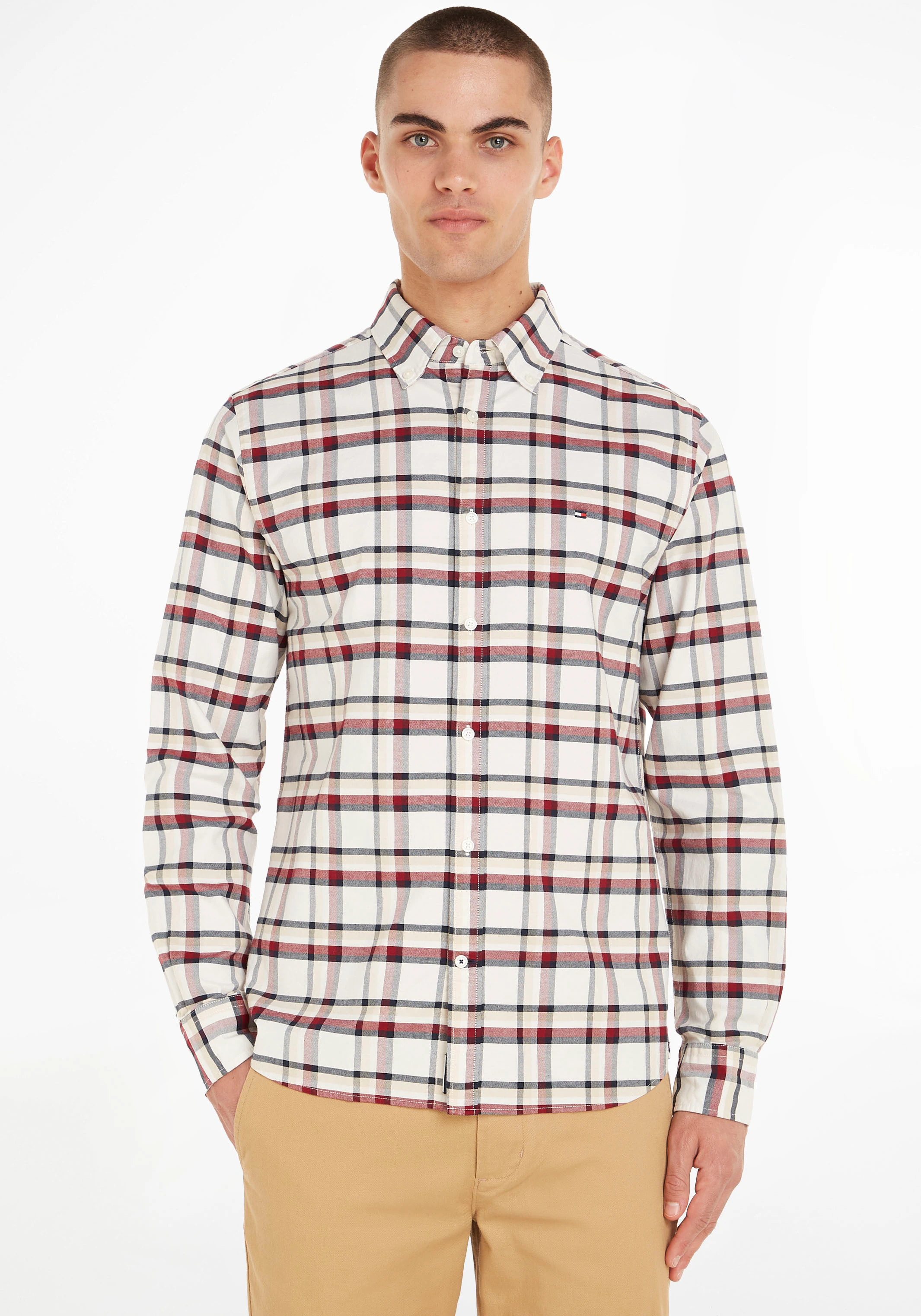 Tommy Hilfiger Karohemd "SMALL GLOBAL STRIPE CHK RF SHIRT" günstig online kaufen