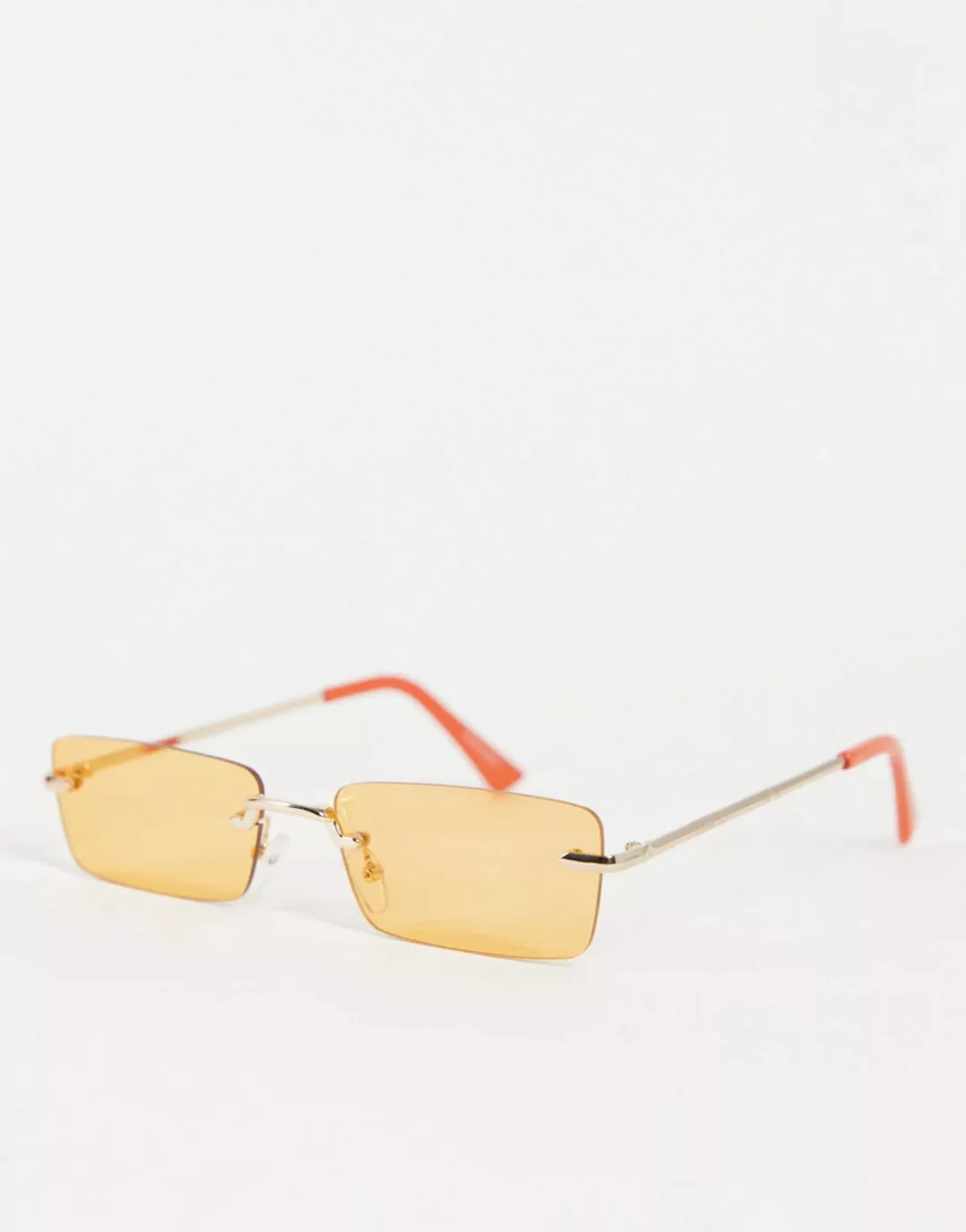 Skinnydip – Rahmenlose Sonnenbrille in Orange günstig online kaufen