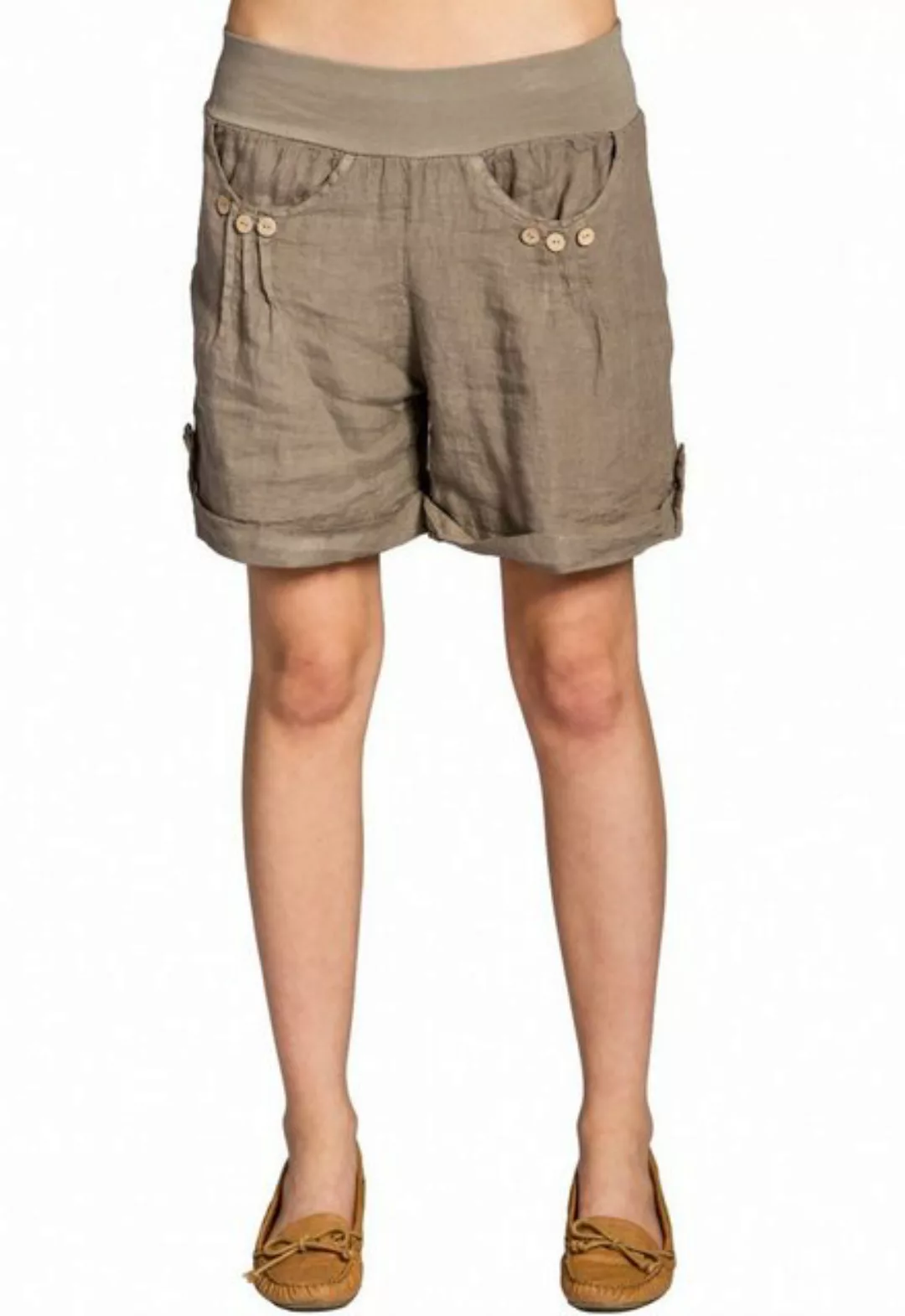 Caspar Shorts BST002 Damen Leinen Shorts günstig online kaufen