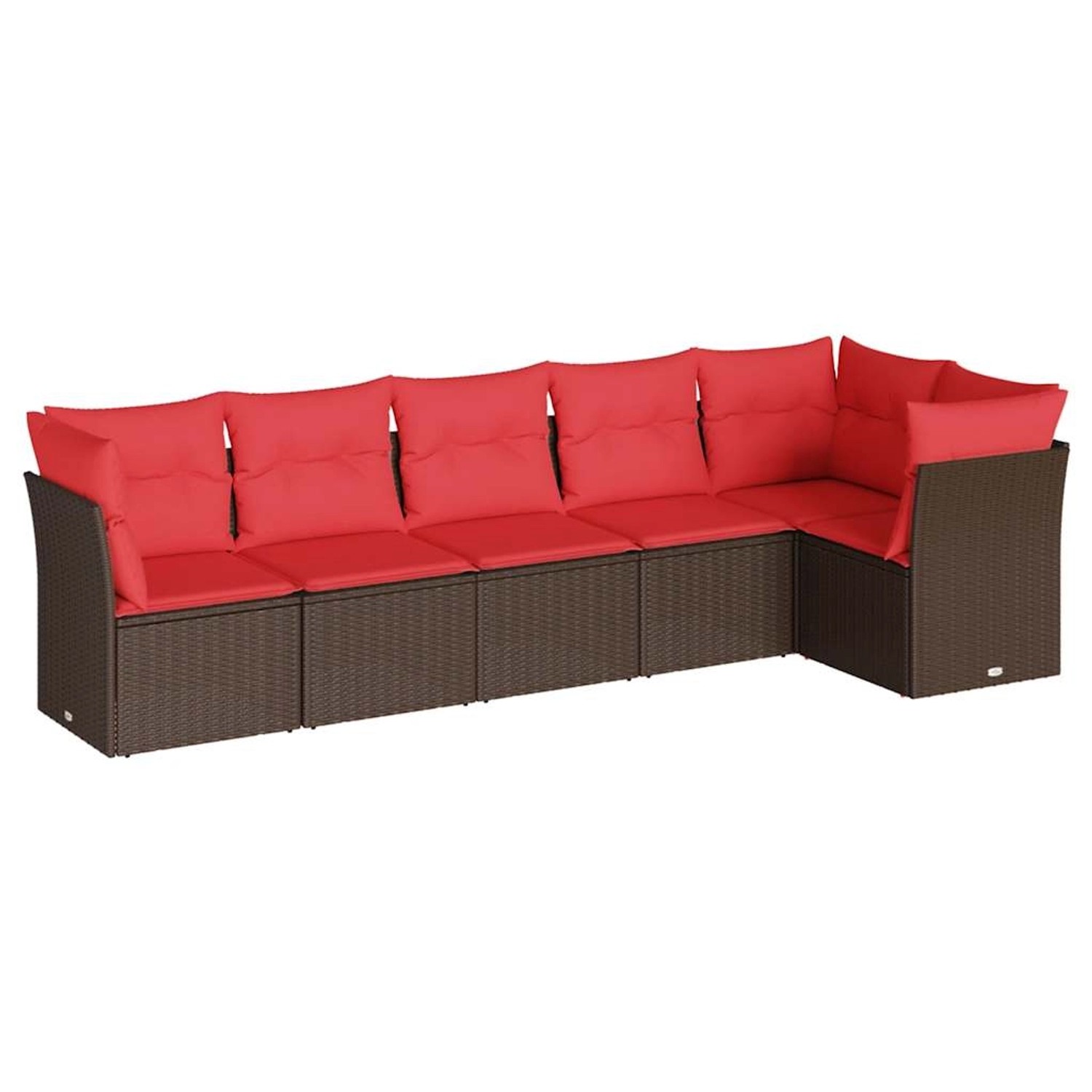 vidaXL 6-Tlg Garten-Sofagarnitur mit Kissen Braun Poly Rattan 3249503 günstig online kaufen