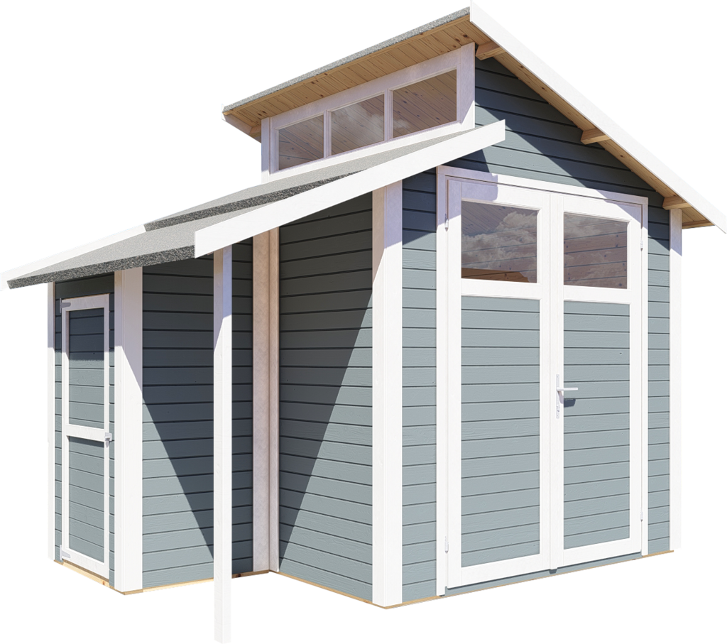 BERTILO Gartenhaus "Studio Set 2, in verschiedenen Farben", mit Doppelpultd günstig online kaufen