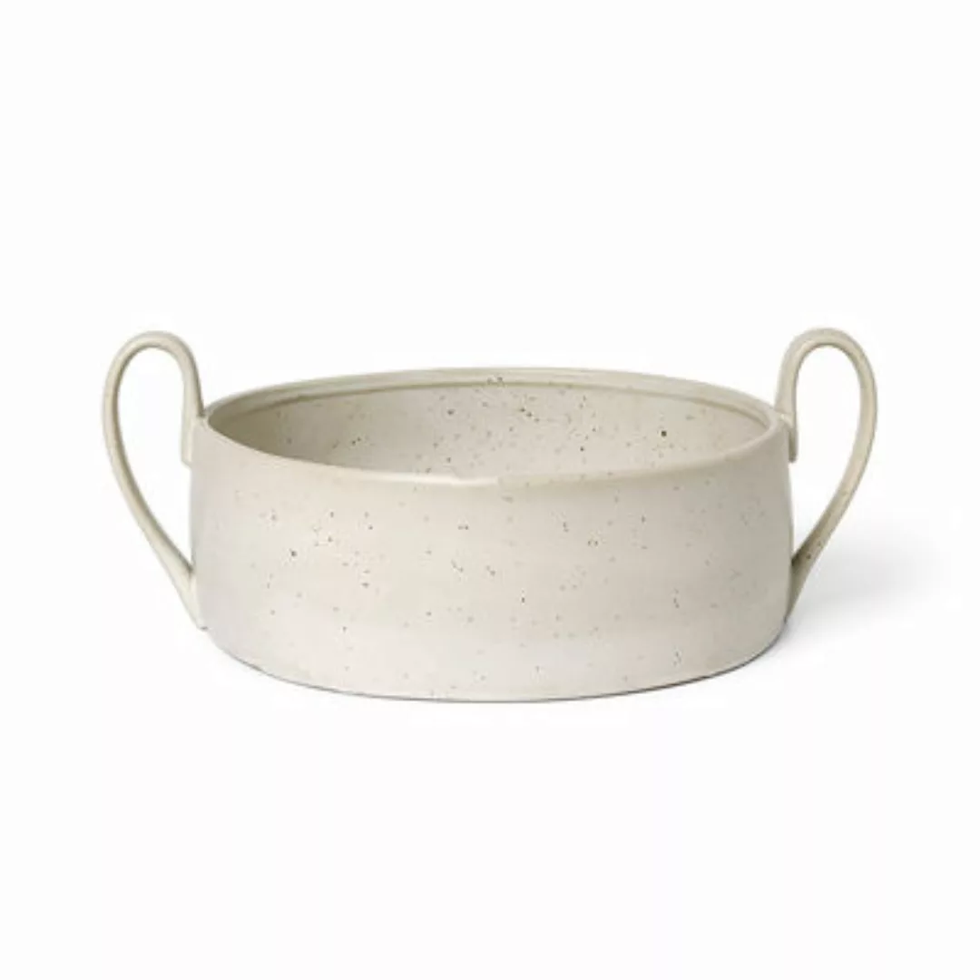 Schale Flow keramik weiß / ø 25 cm - Porzellan - Ferm Living - Weiß günstig online kaufen