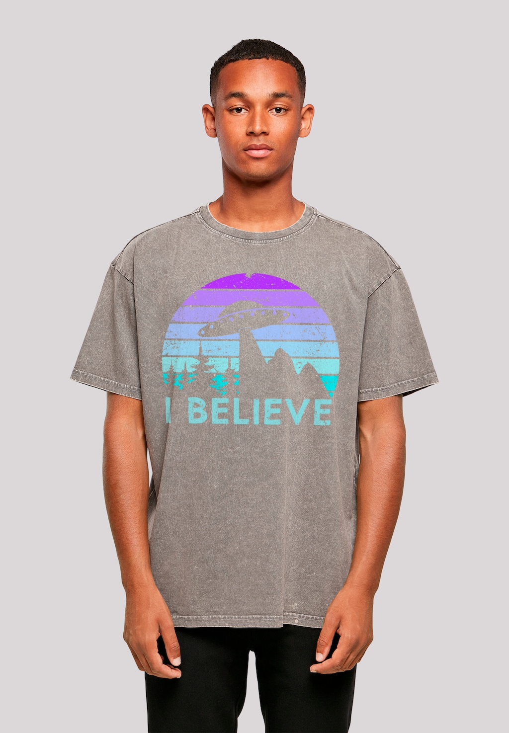 F4NT4STIC T-Shirt "I BELIEVE UFO Alien Raumschiff Retro", Premium Qualität günstig online kaufen