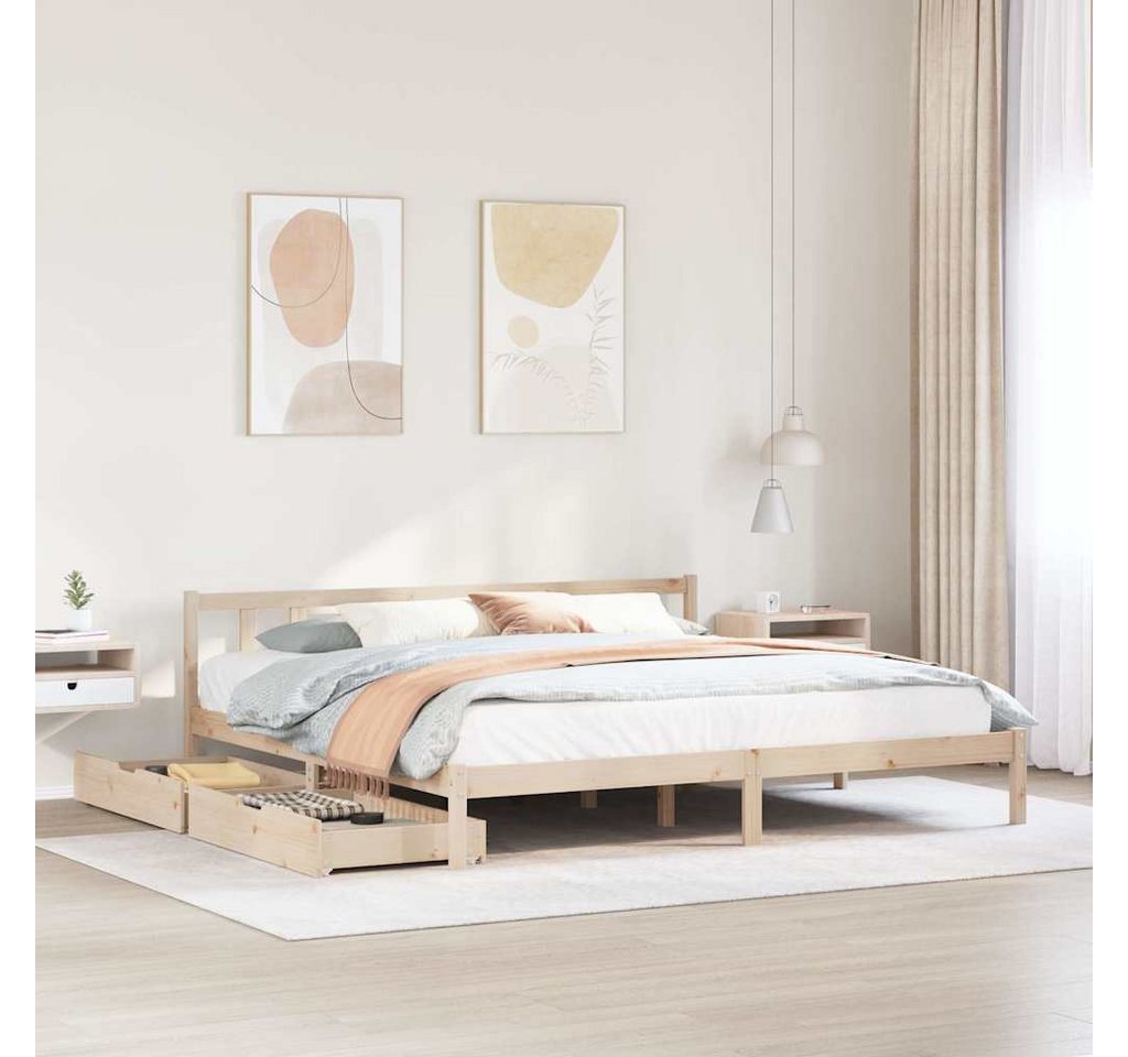 vidaXL Bett, Massivholzbett ohne Matratze 180x200 Kiefernholz günstig online kaufen