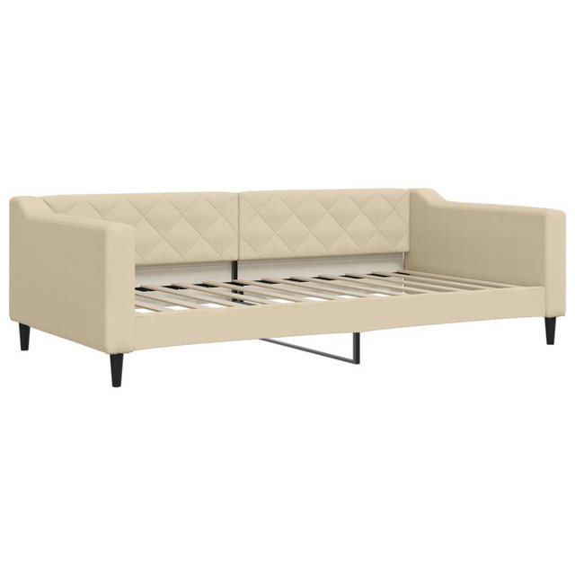 vidaXL Gästebett Gästebett Tagesbett Creme 100x200 cm Stoff Bett Bettgestel günstig online kaufen