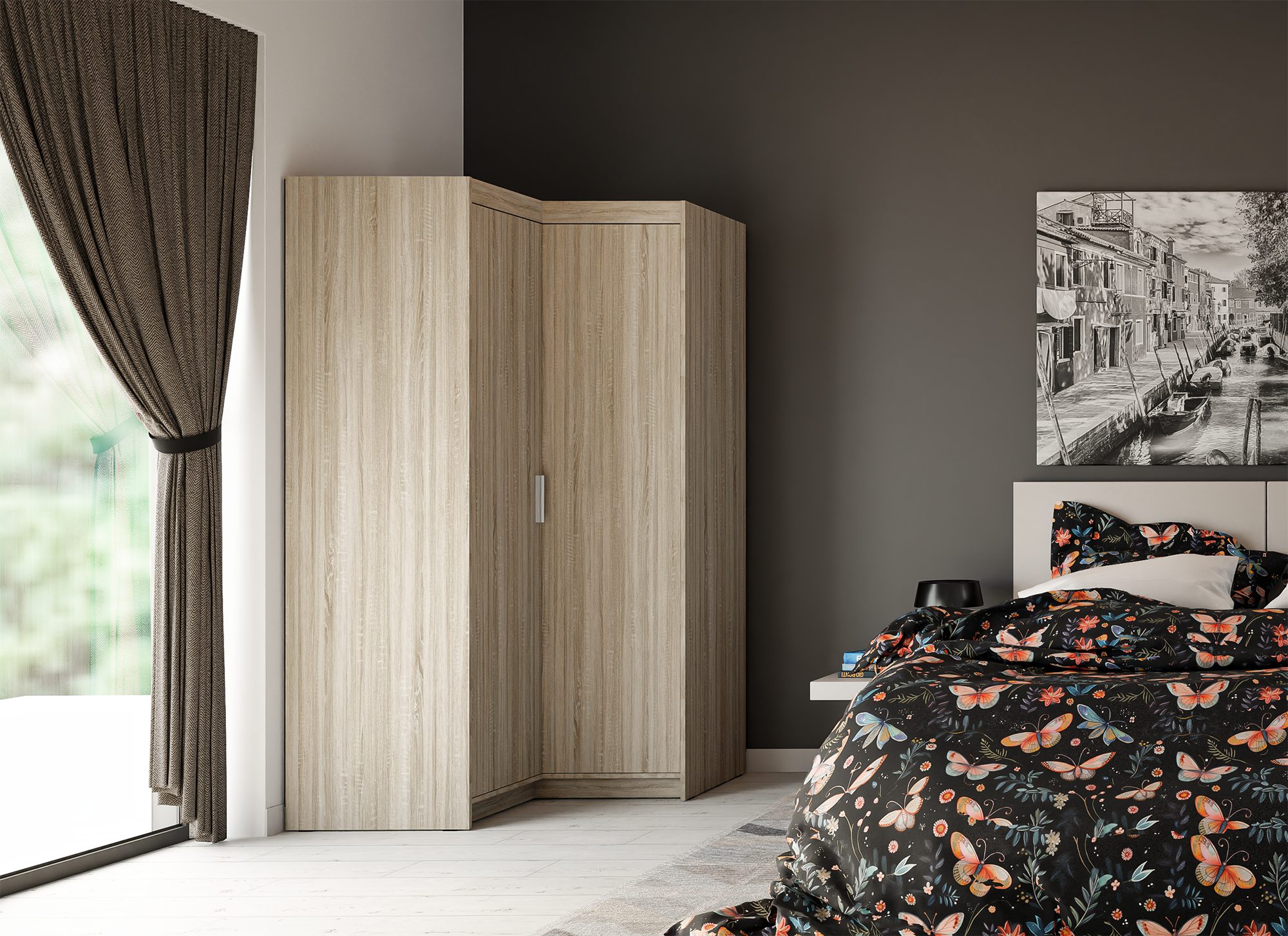Beautysofa Eckschrank ELENA 2D 2-Türig mit günstig online kaufen