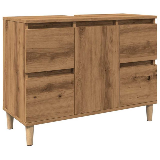 vidaXL Badezimmerspiegelschrank Waschbeckenunterschrank Artisan-Eiche 80x33 günstig online kaufen